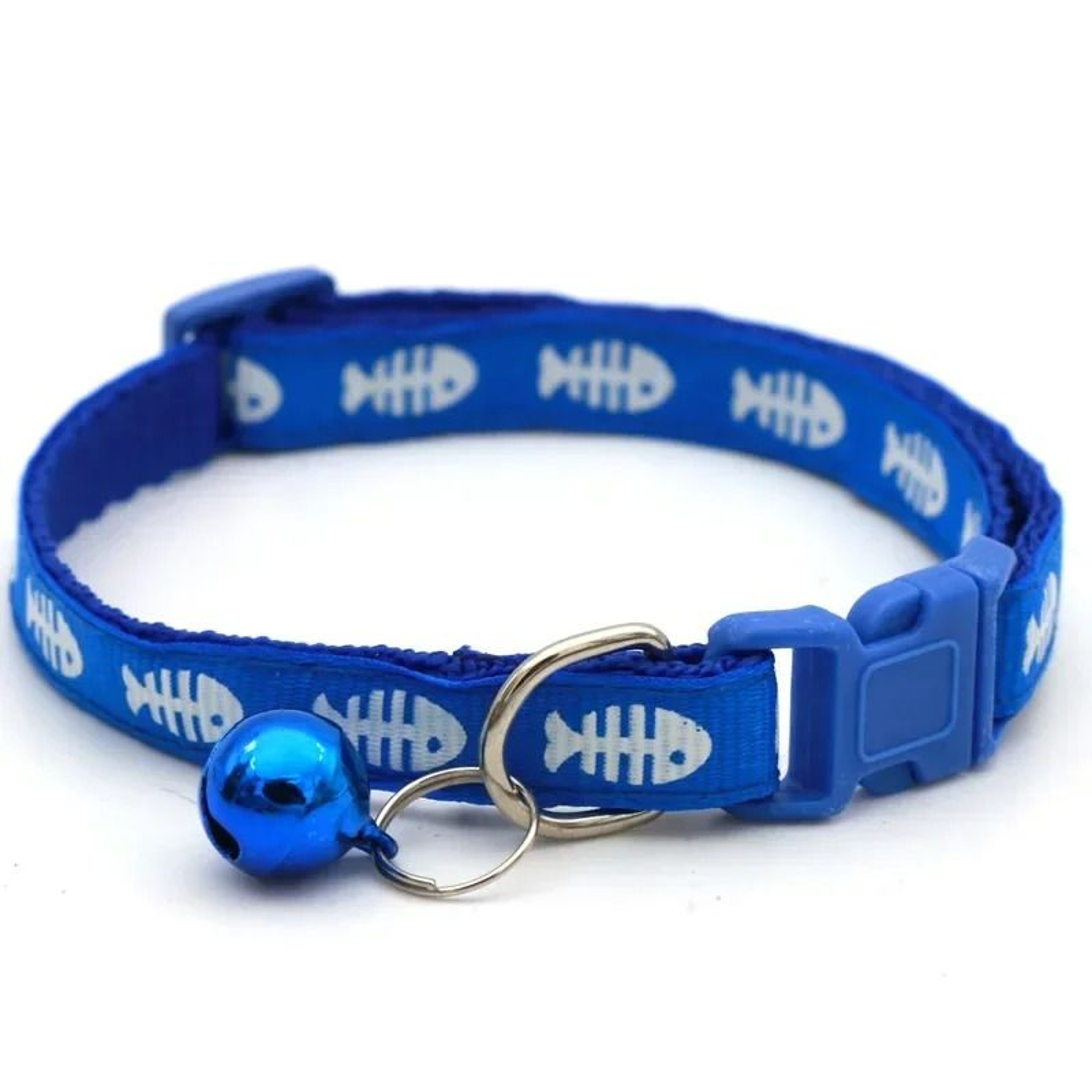 Adjustable Cartoon Fish Bone Cat Collar With Bell 6