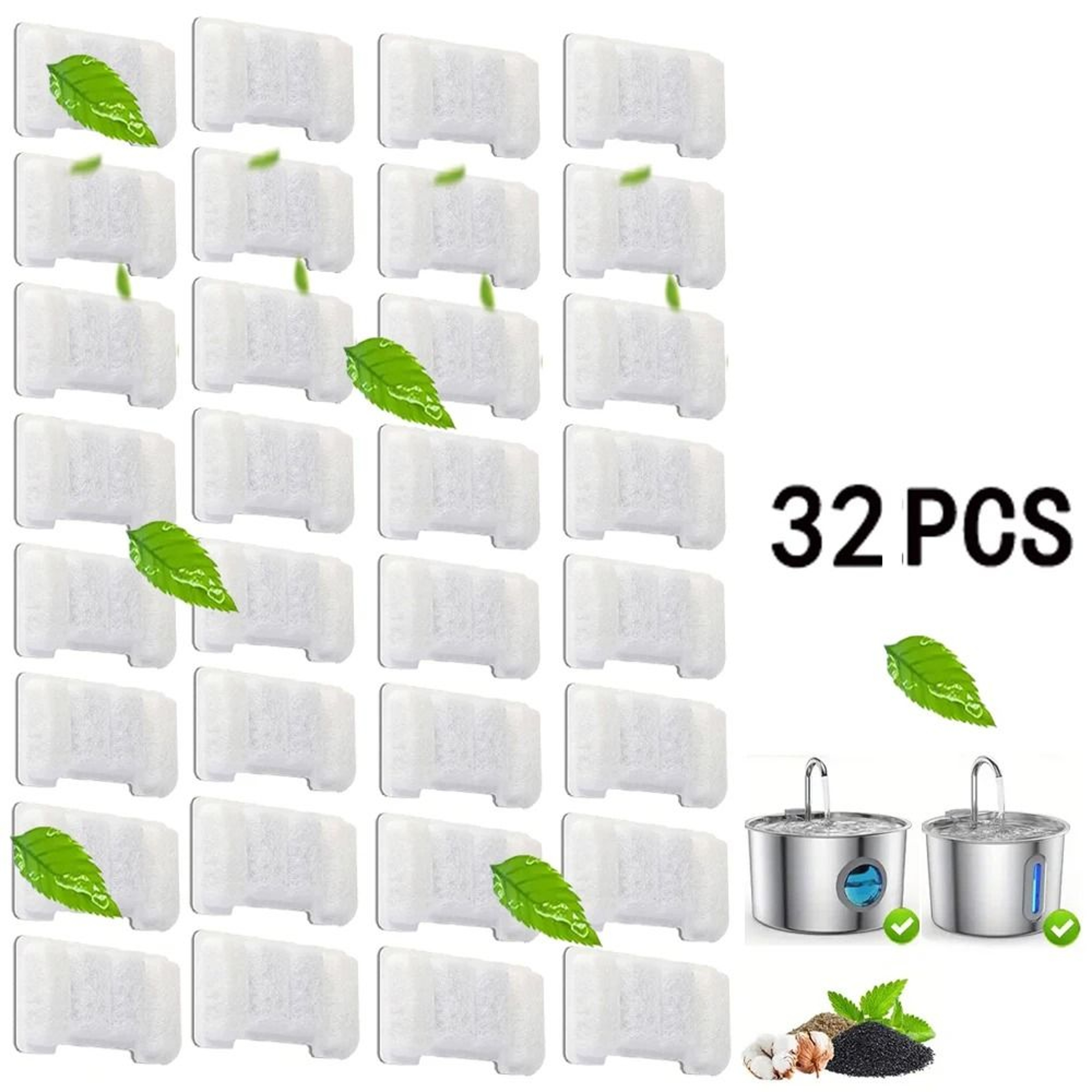 Replacement Activated Carbon Filter For Pet Water Fountain 8