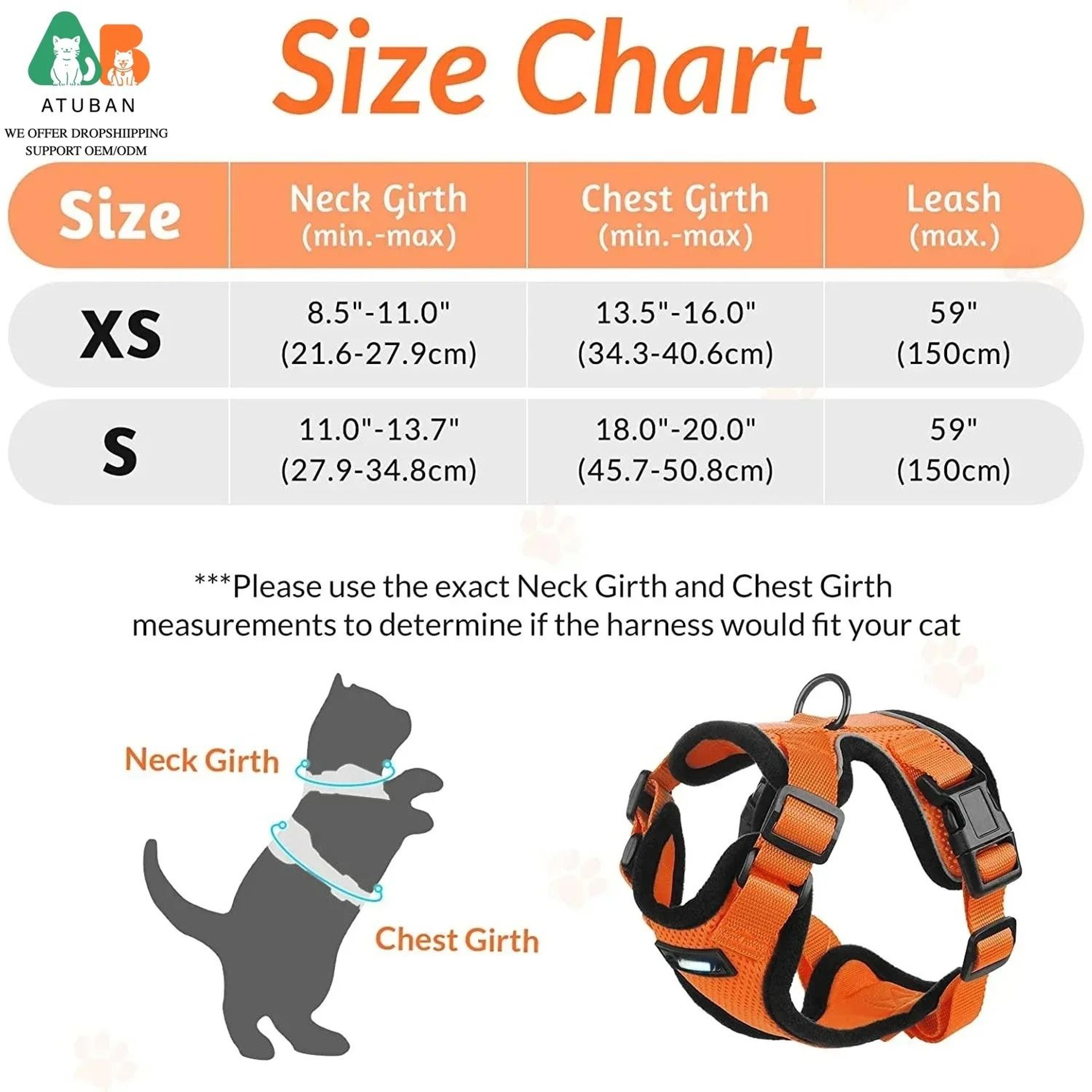 ATUBAN Escape Proof Cat Harness And Leash Set With Breathable Reflective Vest 1
