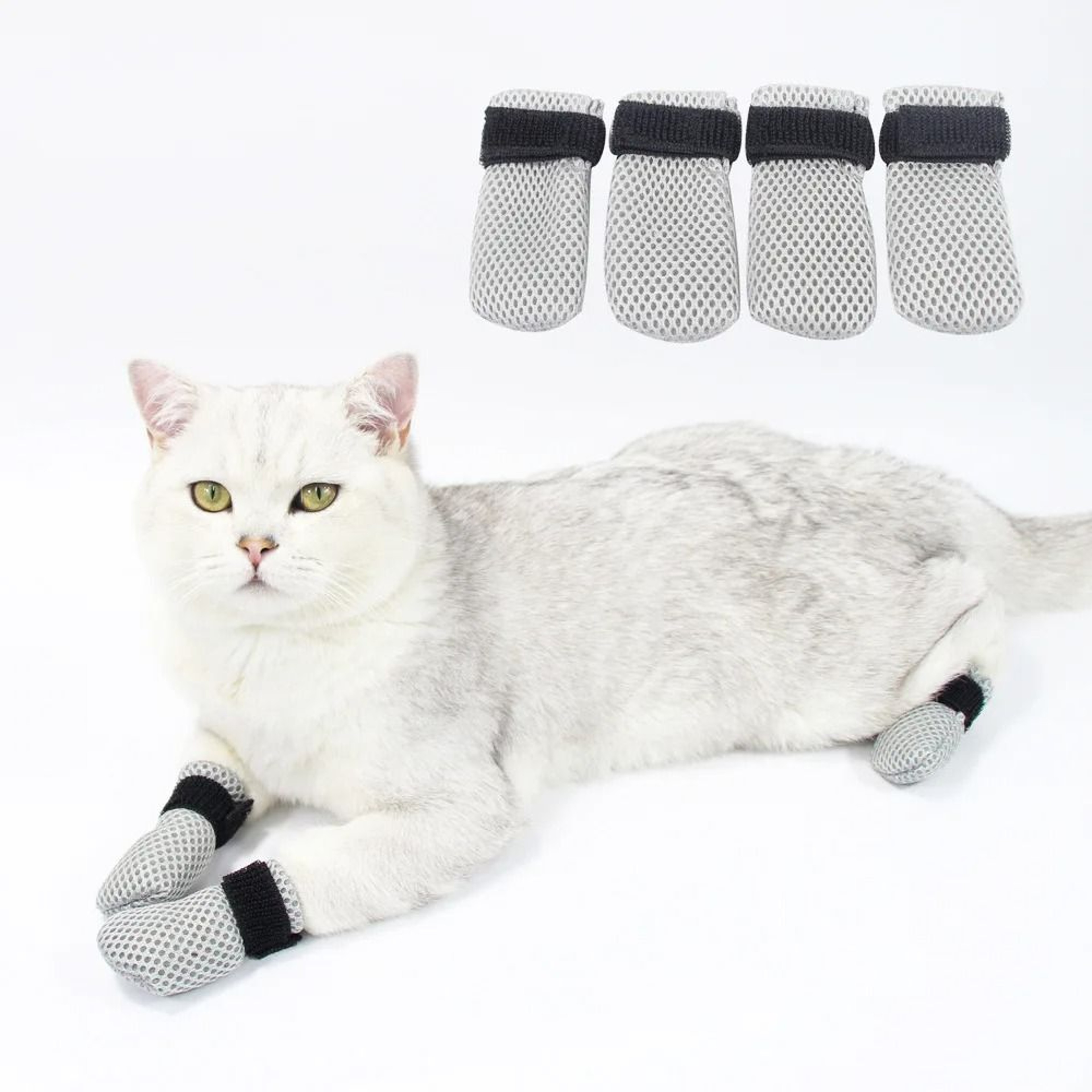 Anti Scratch Protective Cat Socks And Soft Breathable Indoor Pet Booties 5
