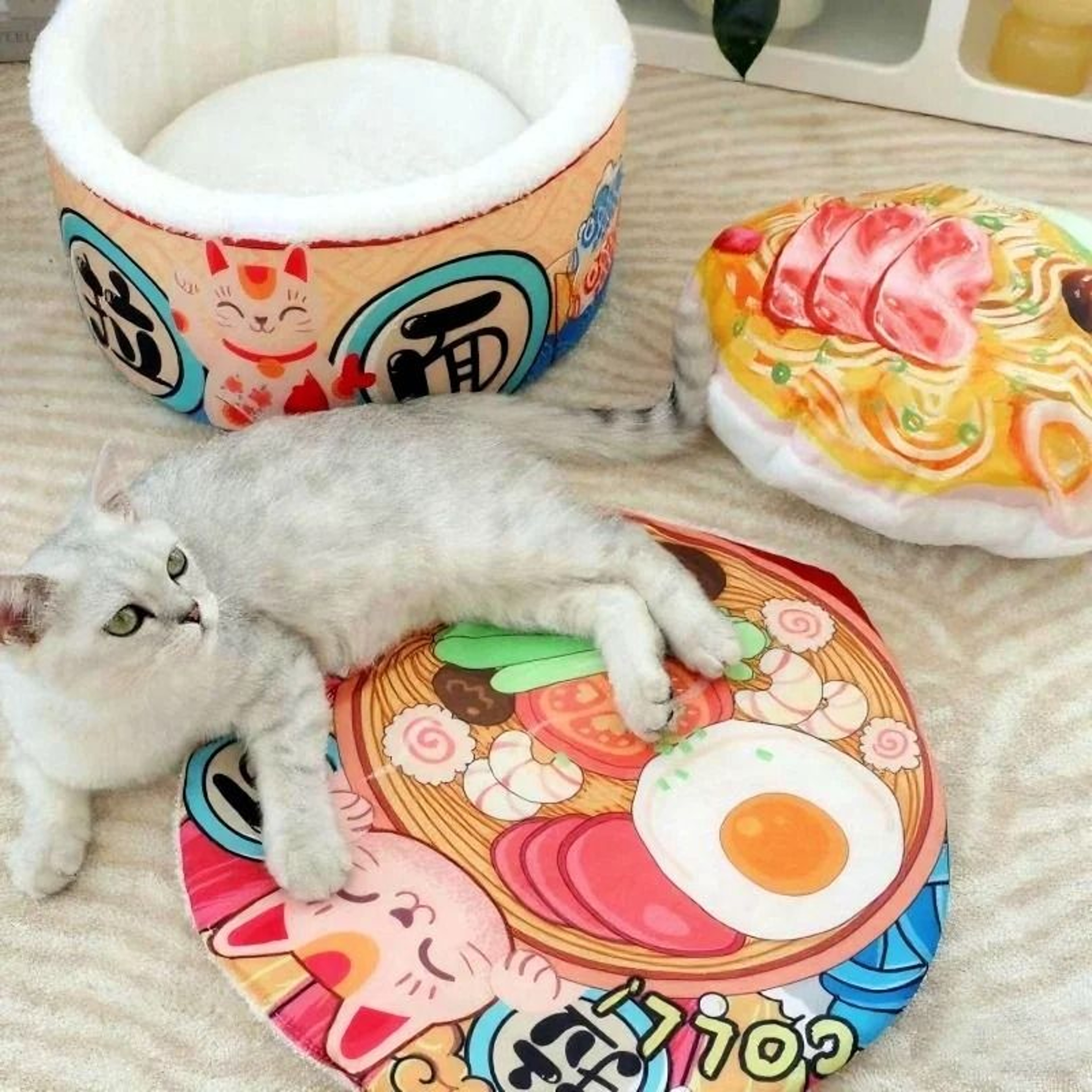 Instant Noodle Cup Pet Bed Cozy Warm House Kennel With Removable Cushion For Cats And Dogs 3