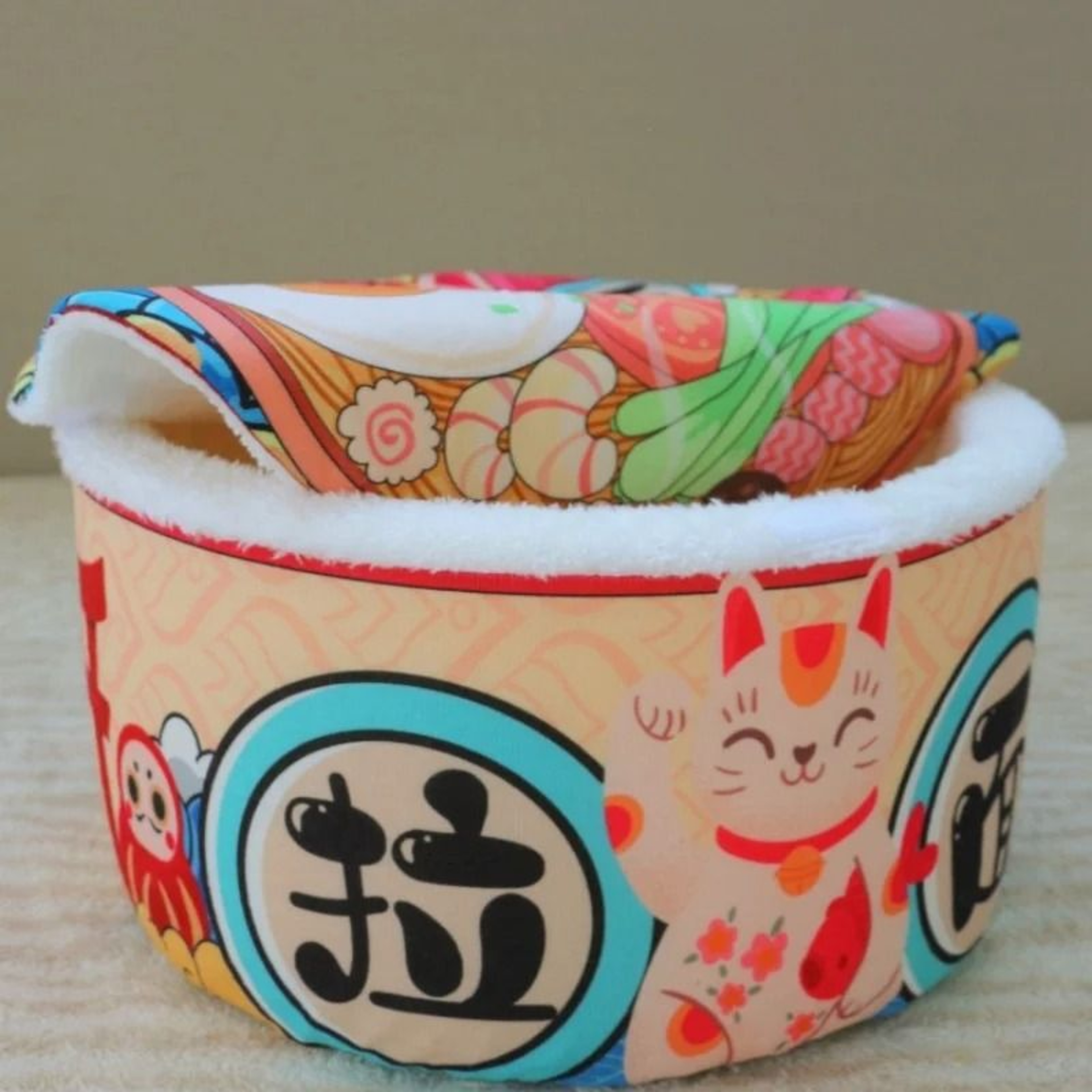Instant Noodle Cup Pet Bed Cozy Warm House Kennel With Removable Cushion For Cats And Dogs 4