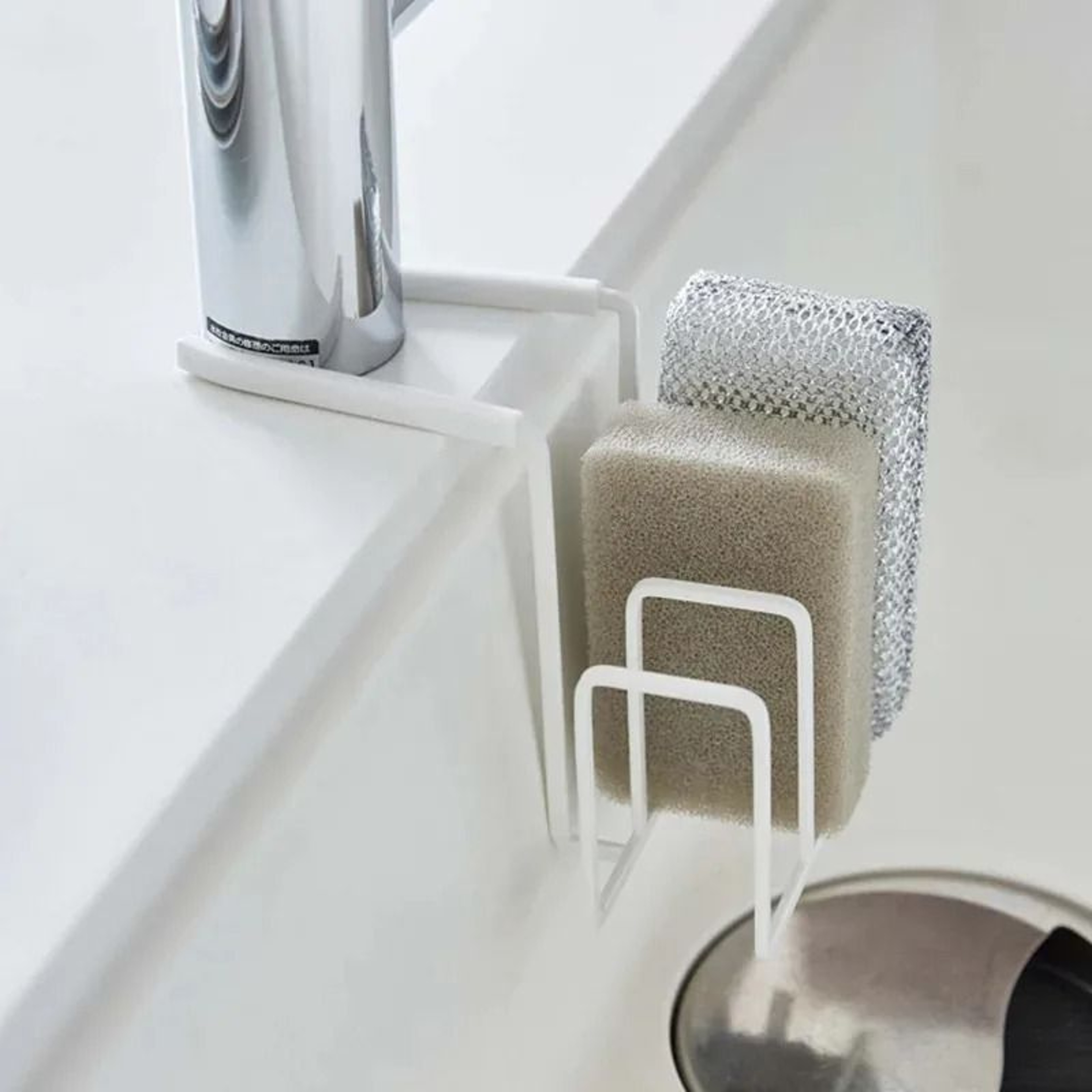 Kitchen Faucet Drain Rack  Hanging Steel Wire Ball Sponge Storage Organizer 3