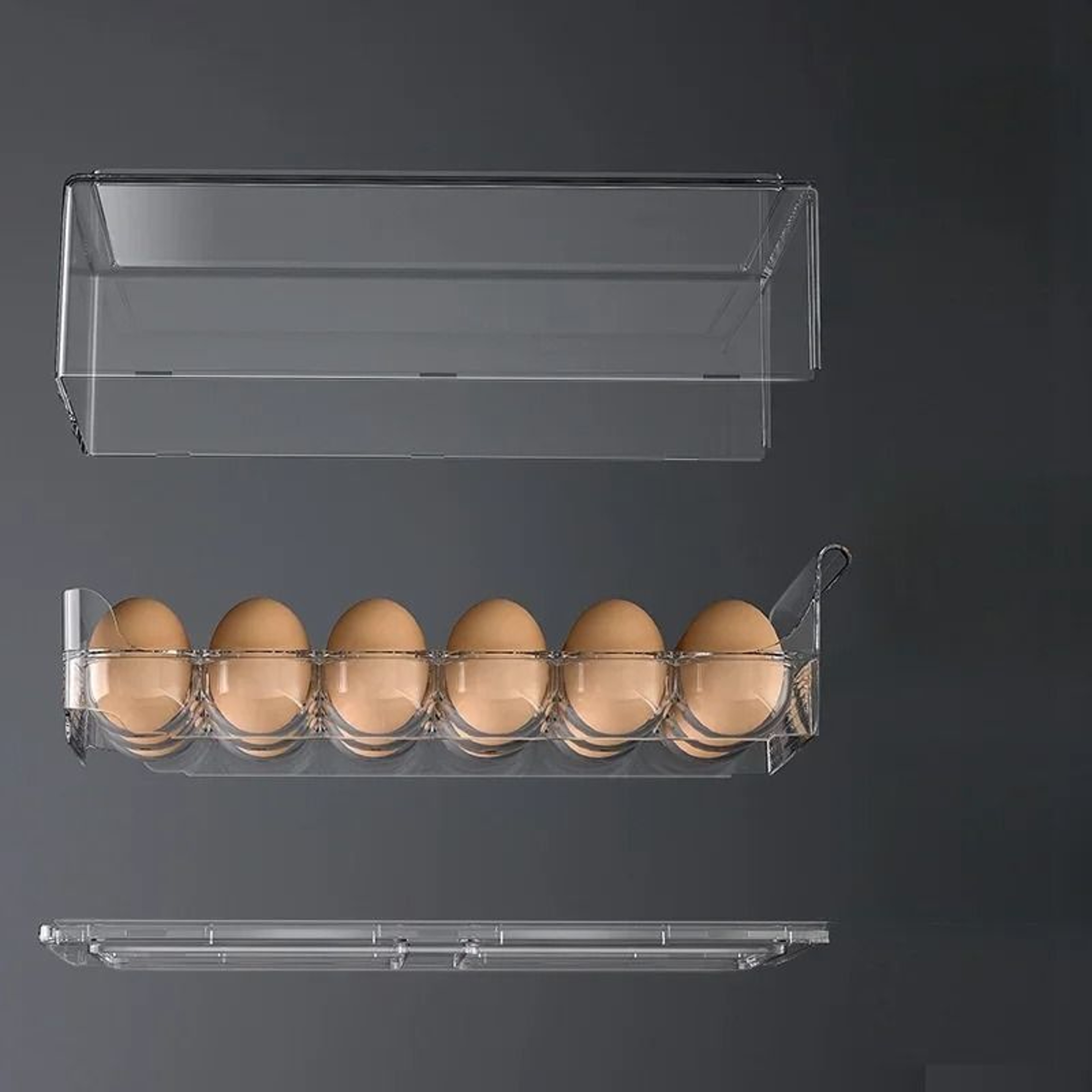 DrawerType FoodGrade Egg Storage Box  Stackable Fridge Organizer 2