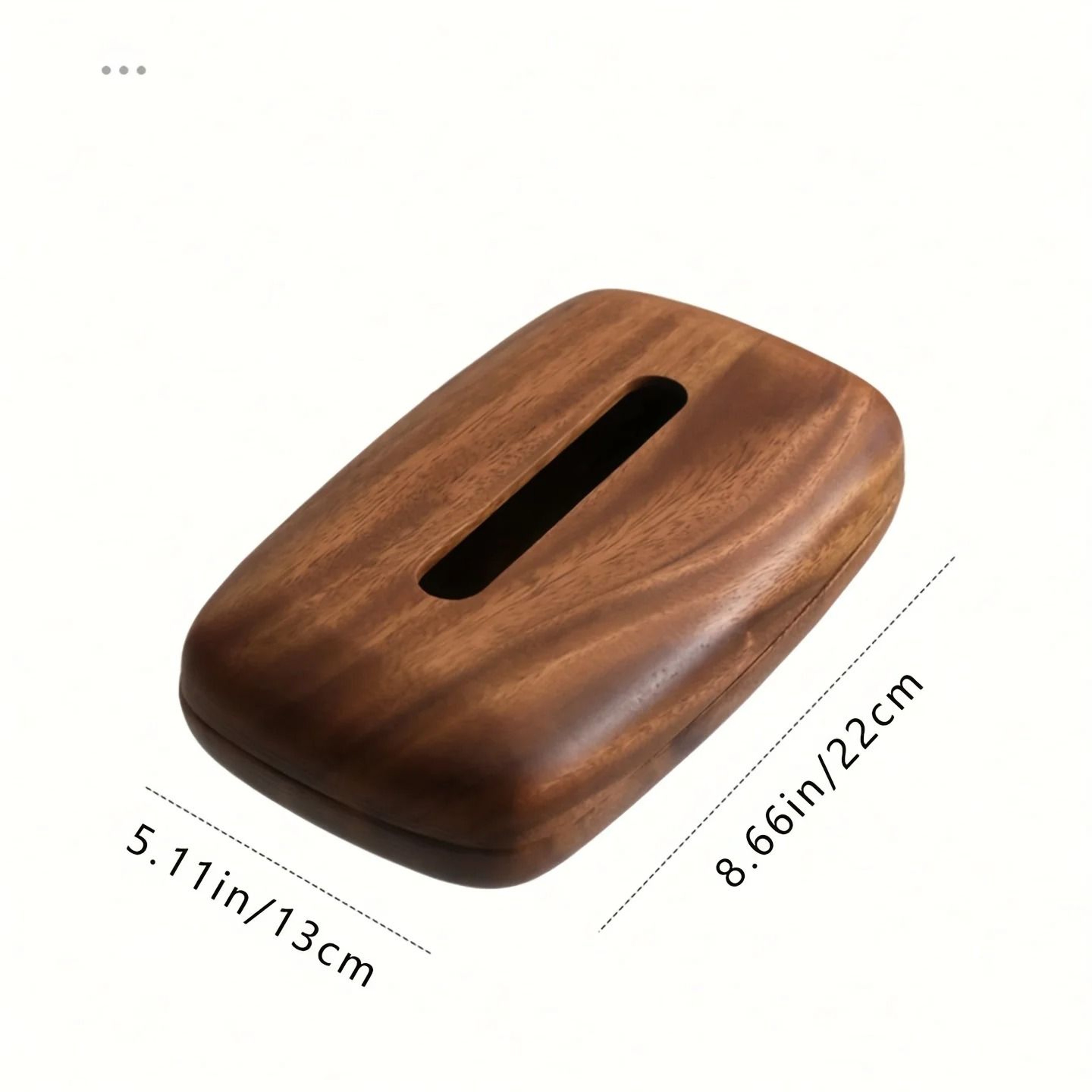 Premium Walnut Tissue Box Cover  Modern Vintage Design Wood Facial Tissue Holder 4