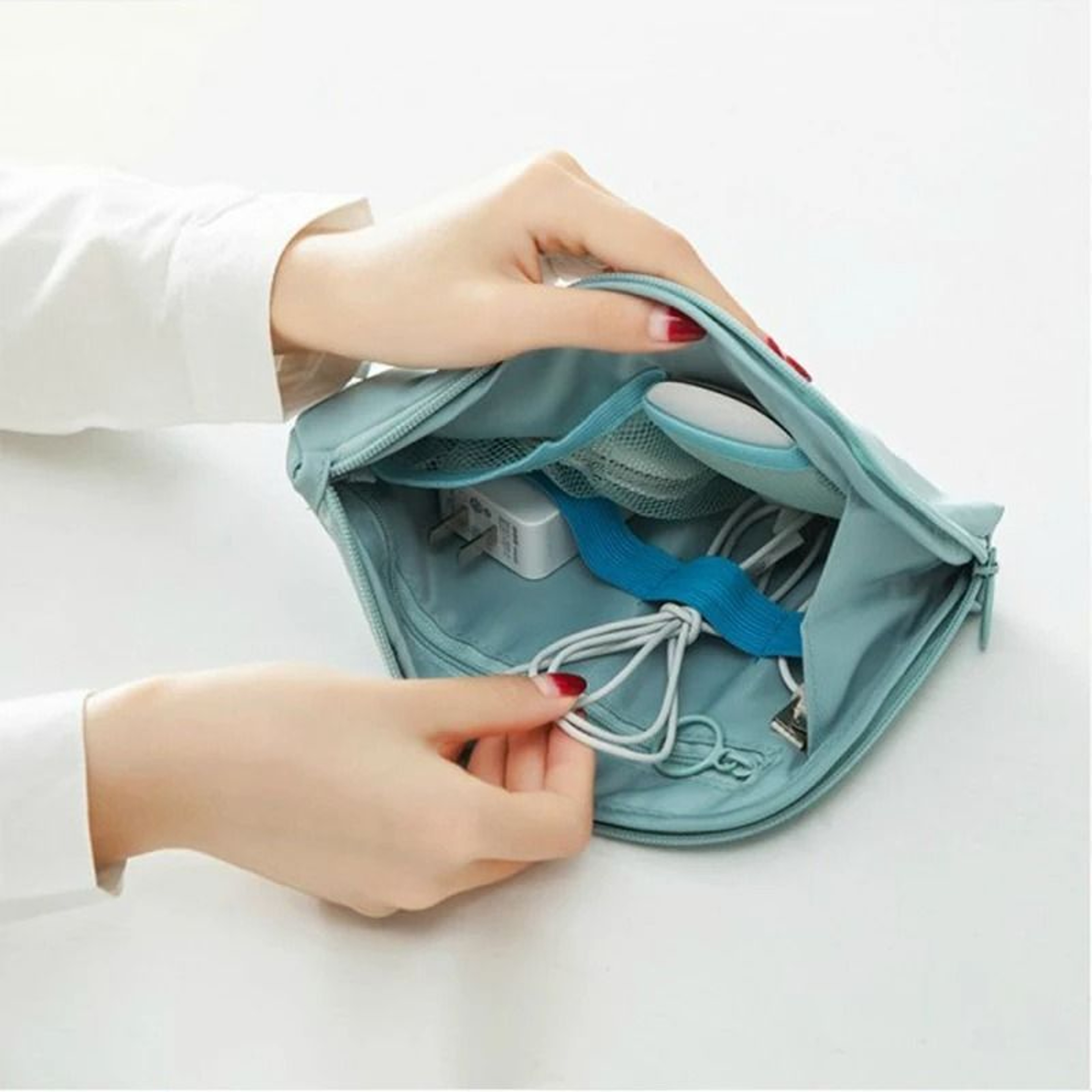 Portable Waterproof Electronic Organizer Bag  Travel Cable Storage Pouch 1