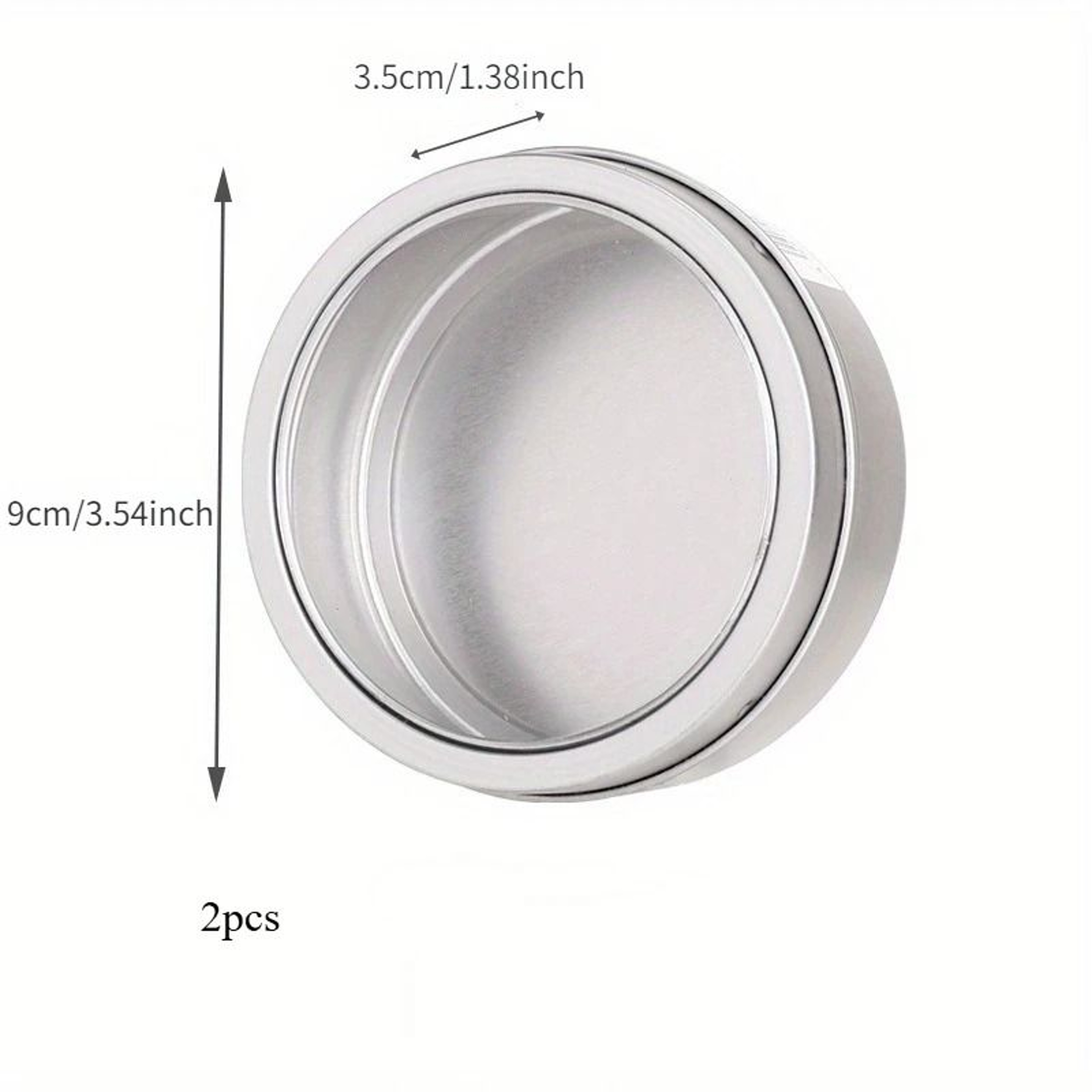 Magnetic Fridge Organizer Round Tin Box  Transparent Cover Spice  Home Office Storage Container 5