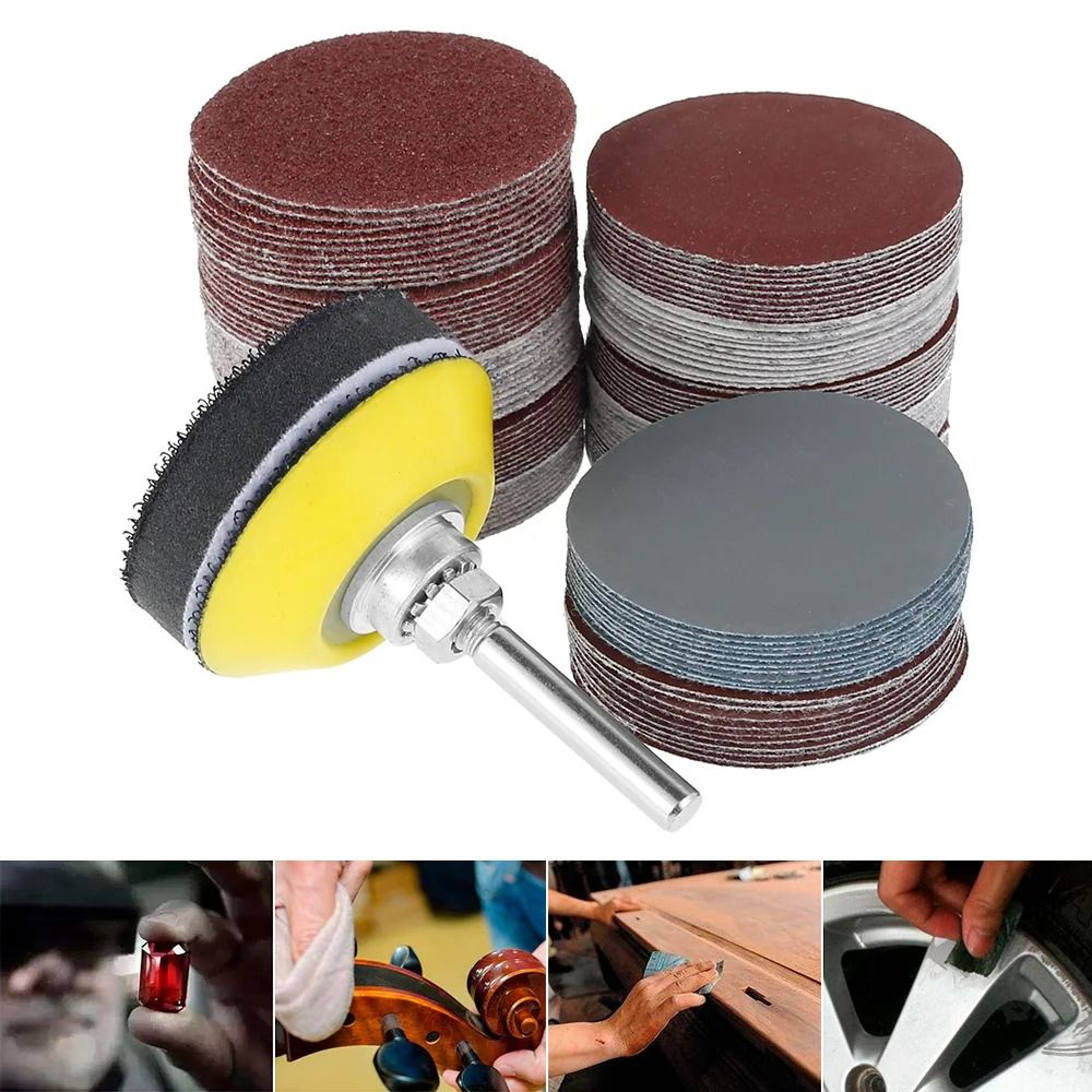 120Piece 2Inch Sanding Disc Set 603000 Grit 6