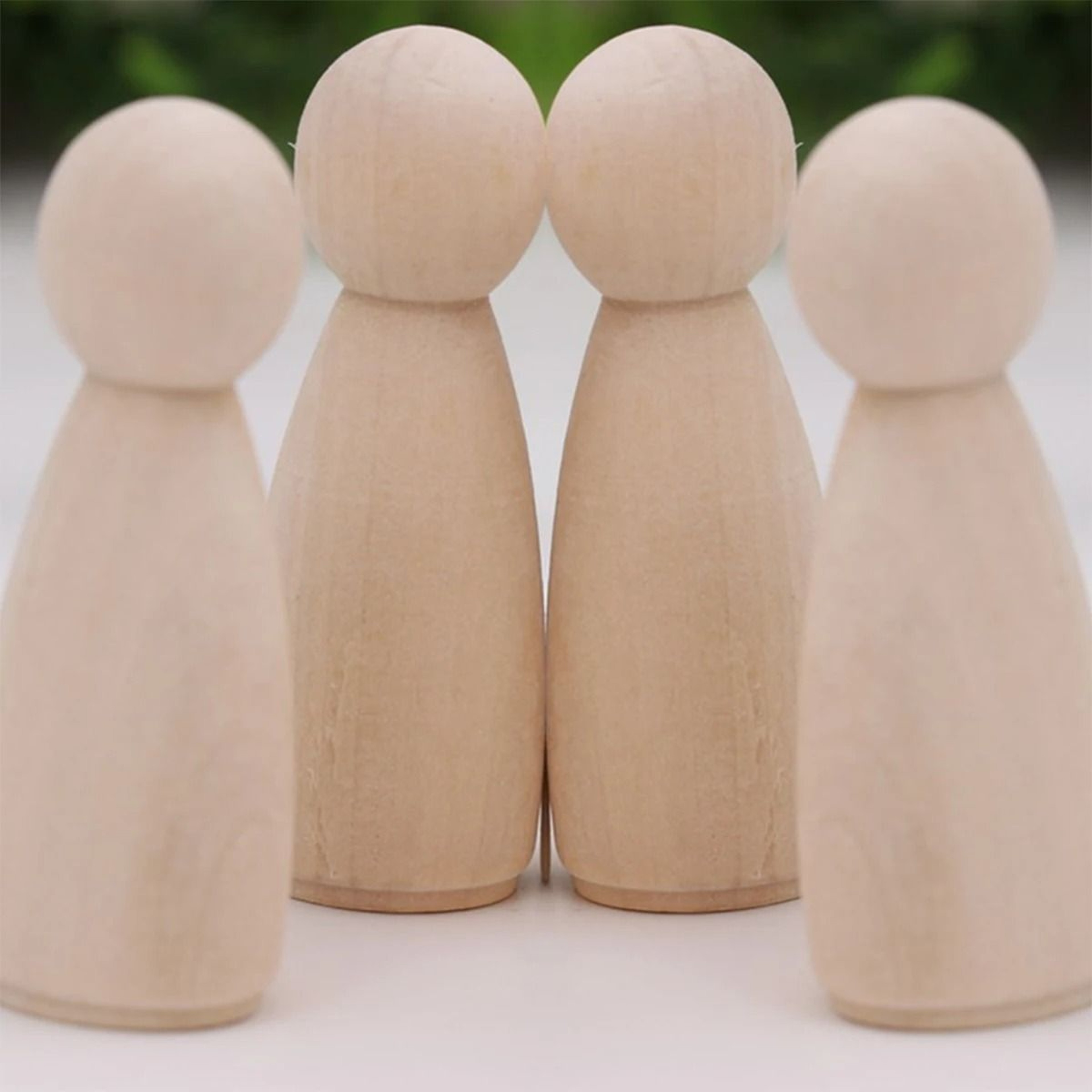 20Pack Unfinished Natural Wooden Peg Dolls Assortment 4