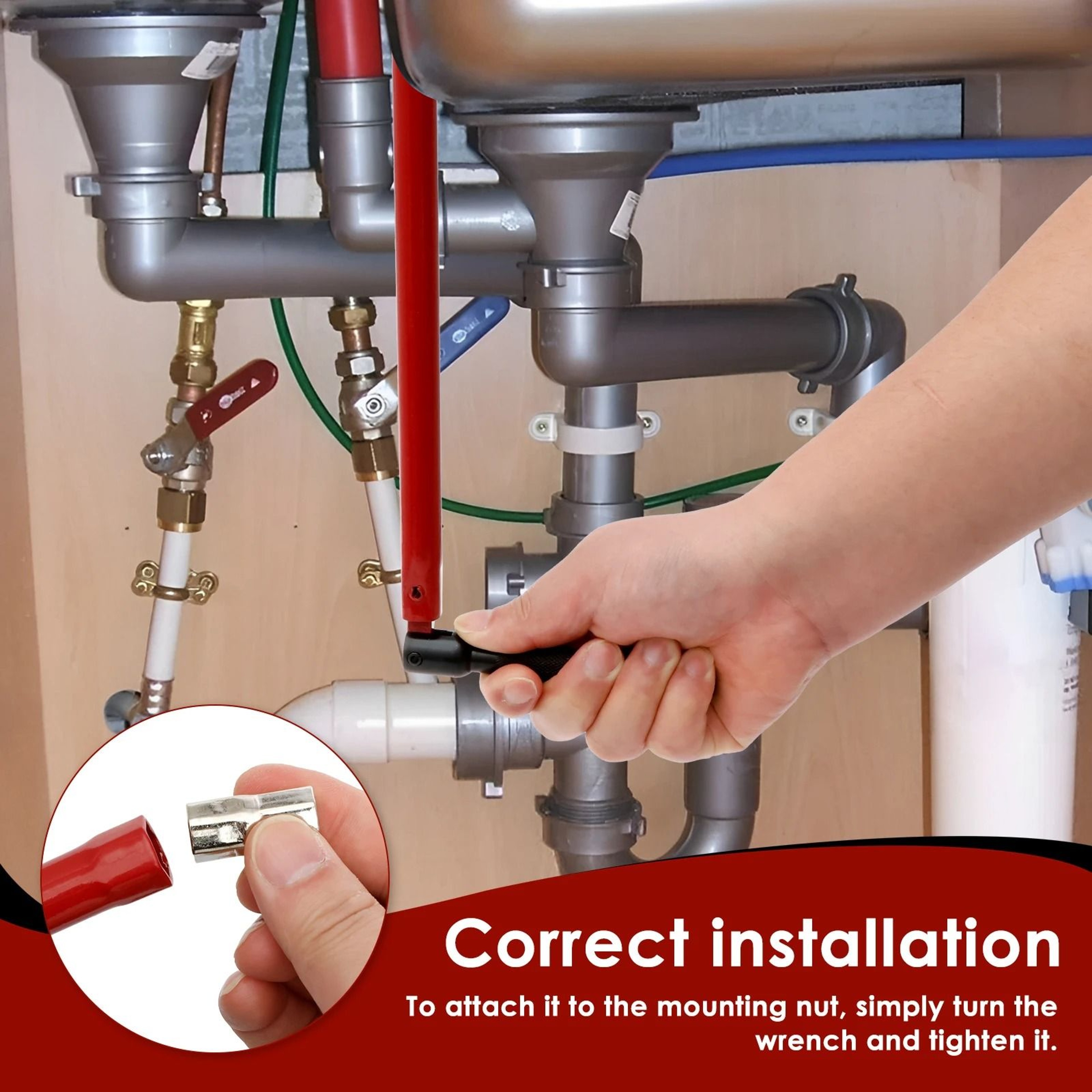 Carbon Steel Sink Faucet  Tap Installation Wrench Tool 4