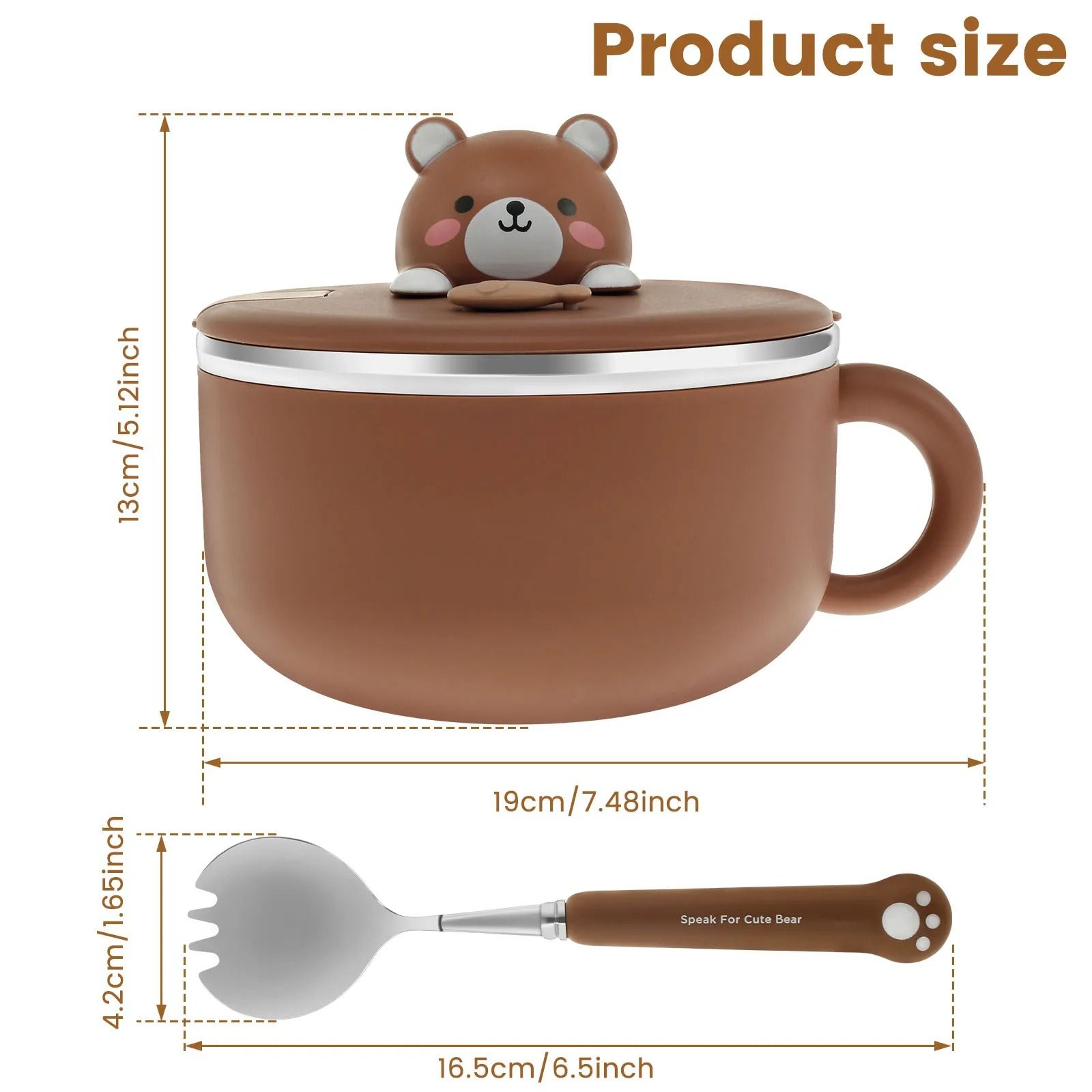Insulated Sealed Ramen Cooker Bowl With Lid And Fork 3