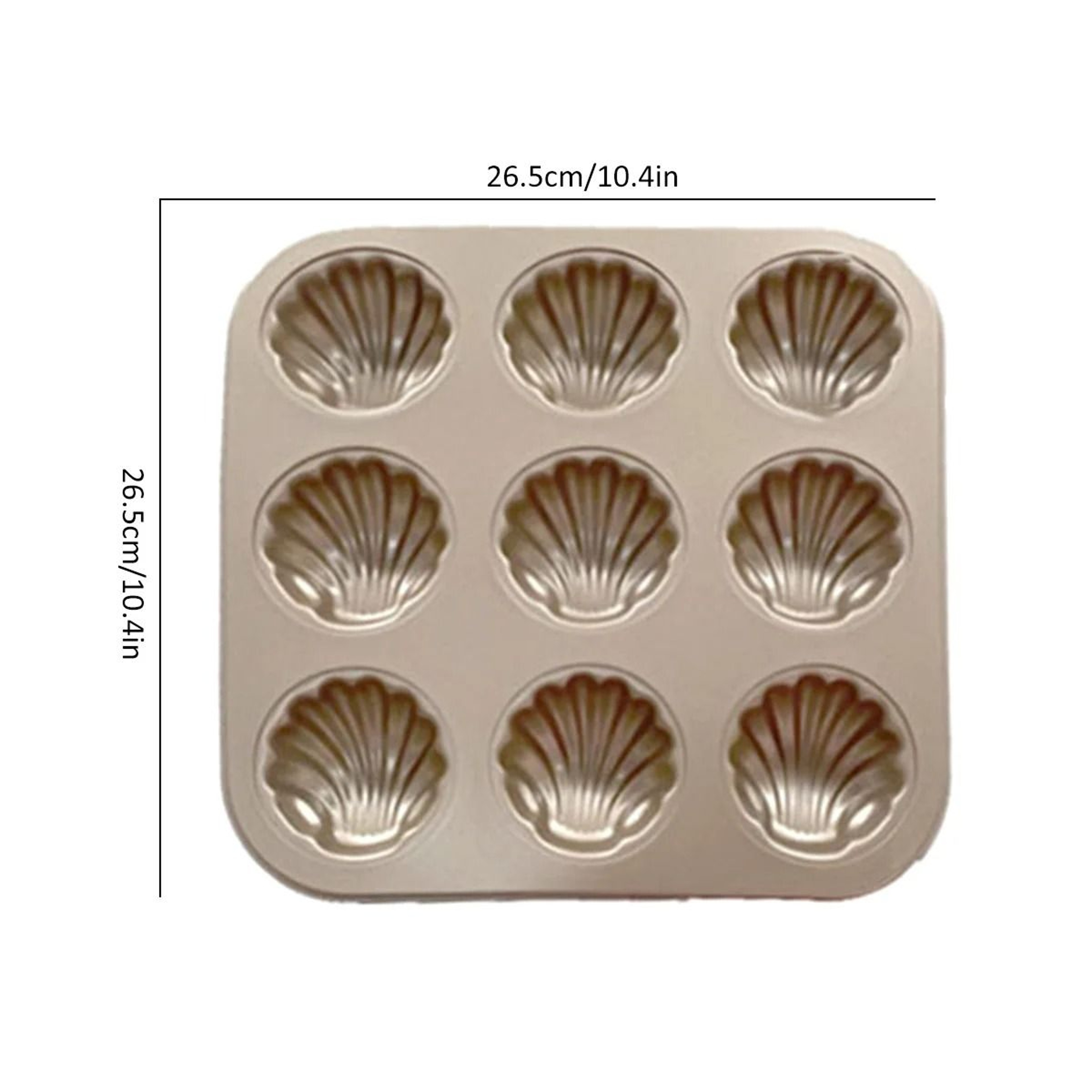 9Cavity Carbon Steel Madeleine Baking Pan 7
