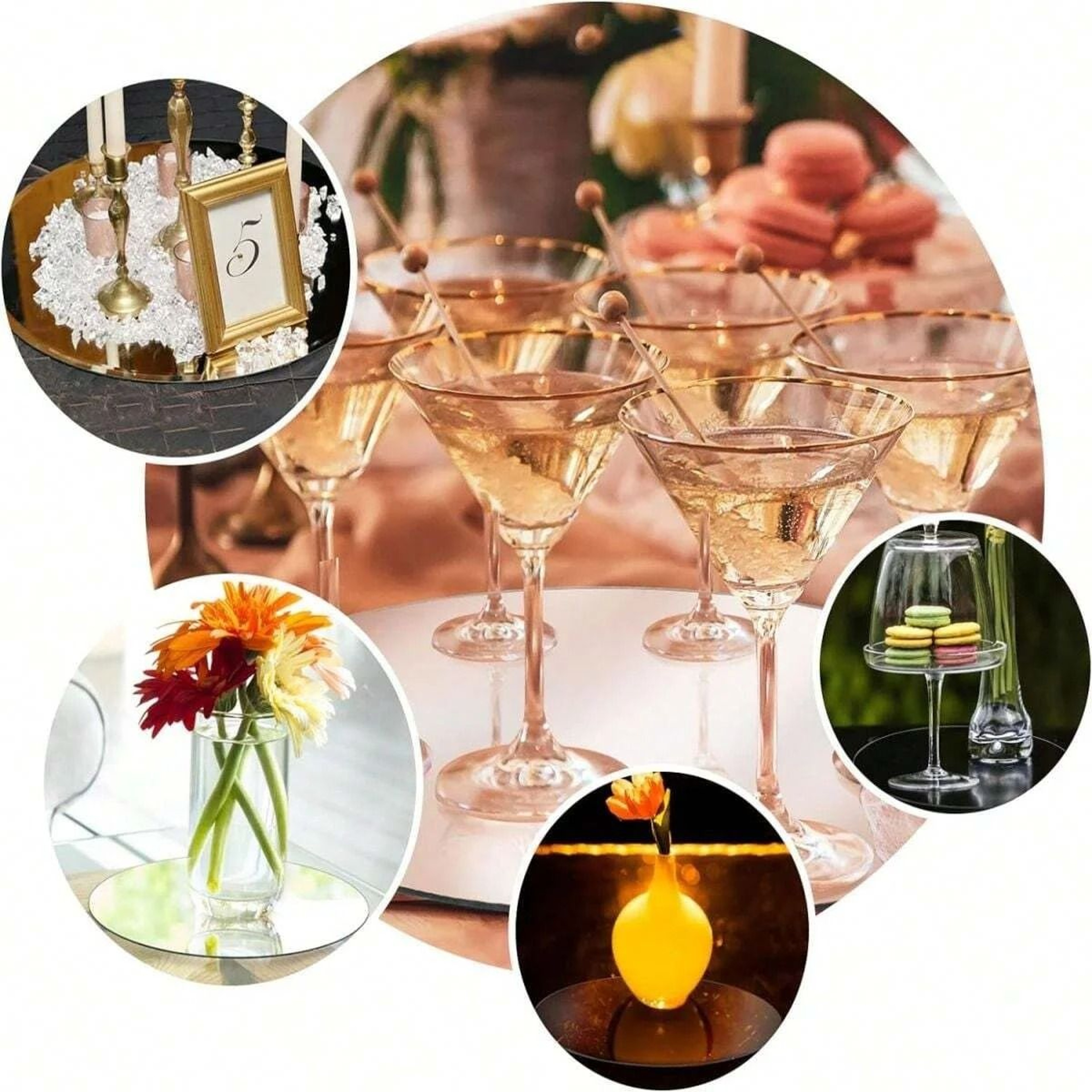Acrylic Round Mirrors For Centerpieces 2