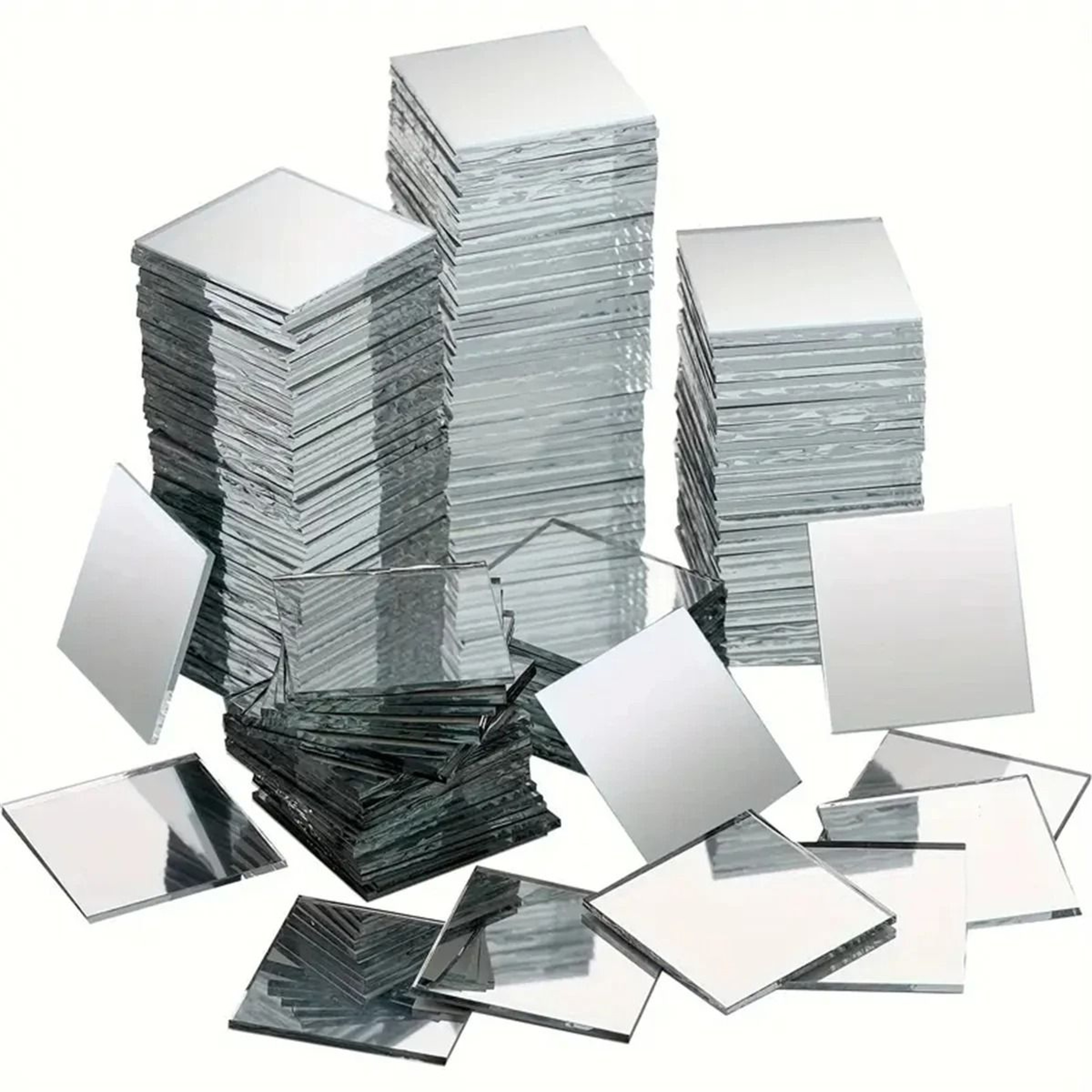 Square Glass Mirror Mosaic Tiles Set 0