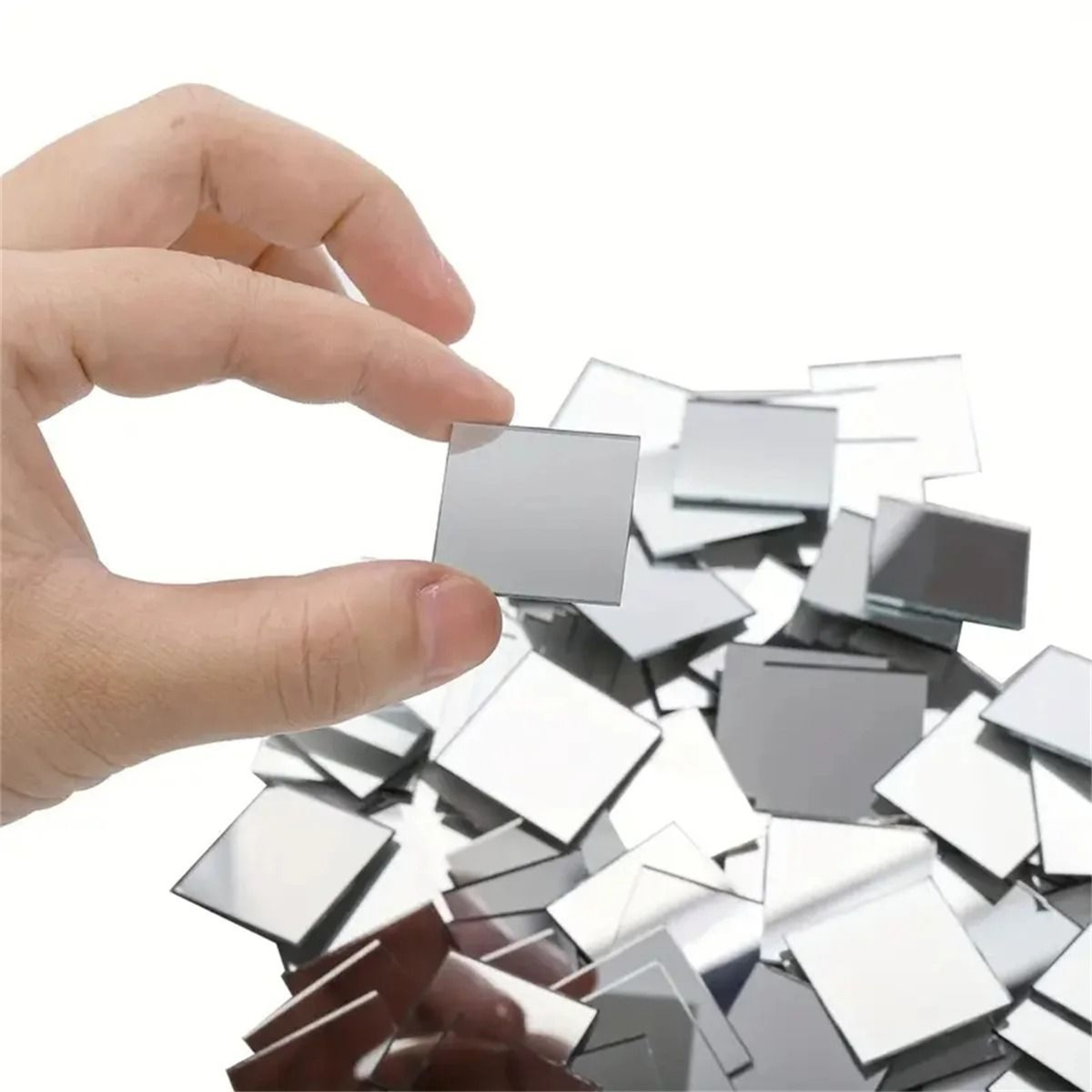 Square Glass Mirror Mosaic Tiles Set 6