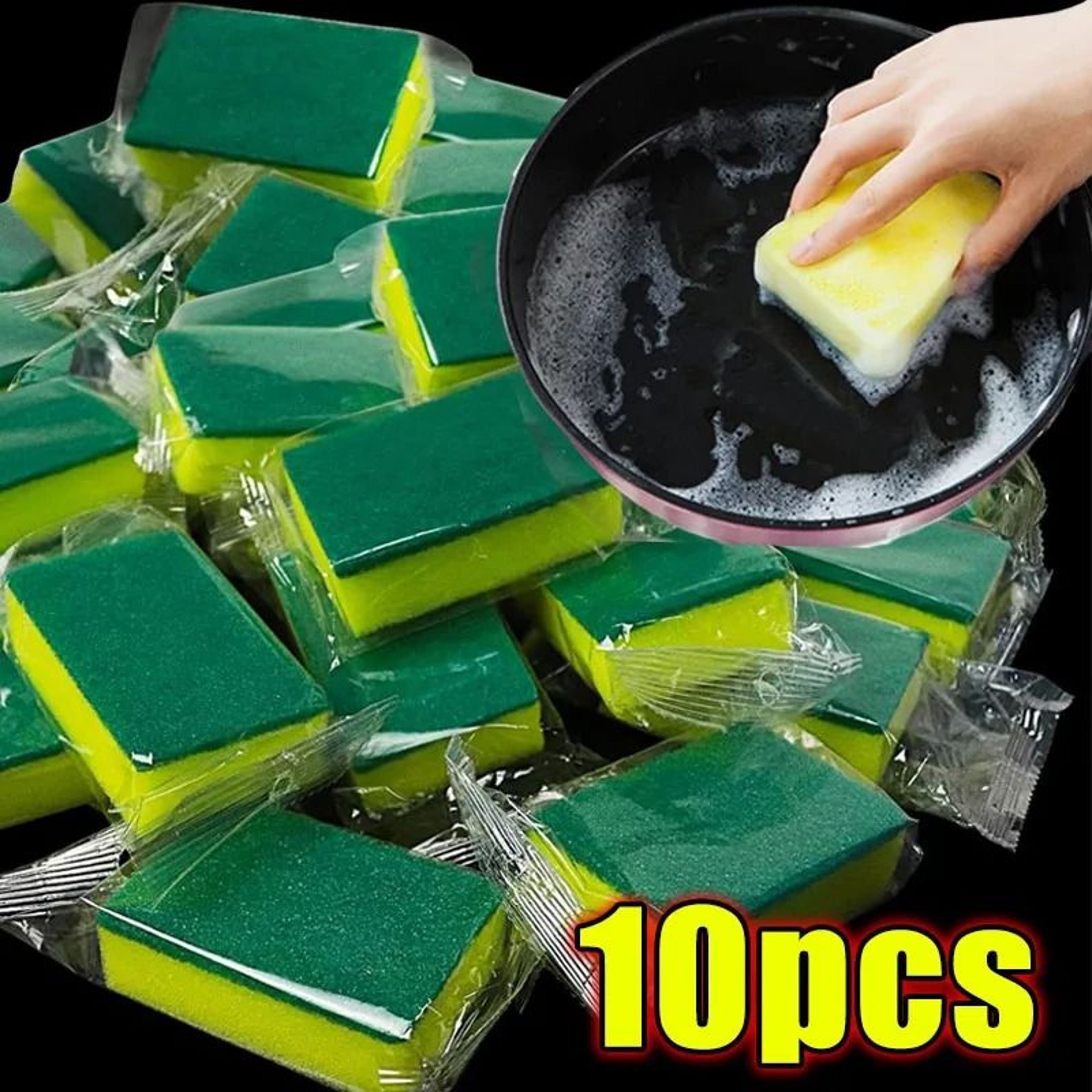 HighDensity Kitchen Dishwashing Soft Sponge Scouring Pad Fleet 7