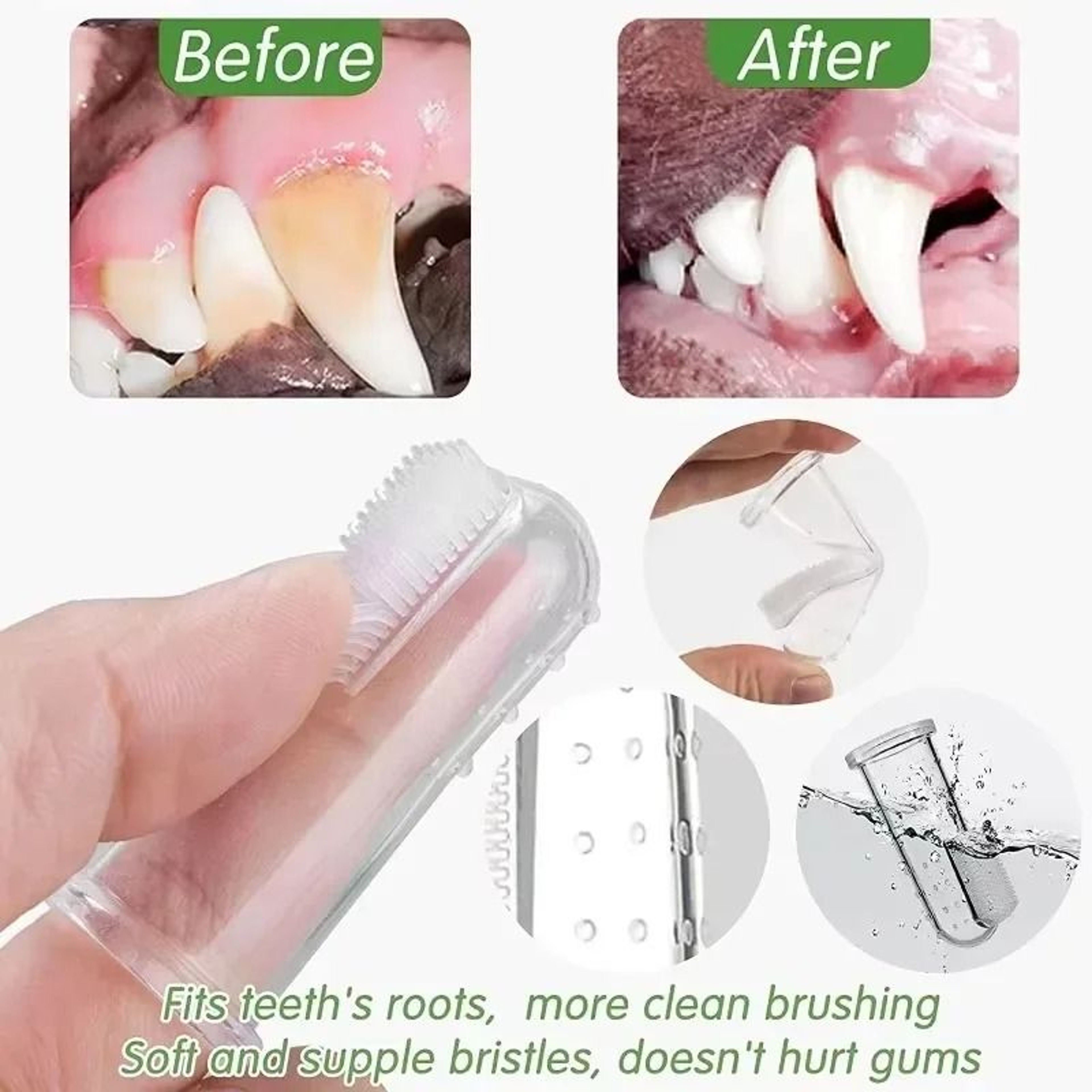 Super Soft Pet Finger Toothbrush Fleet 4
