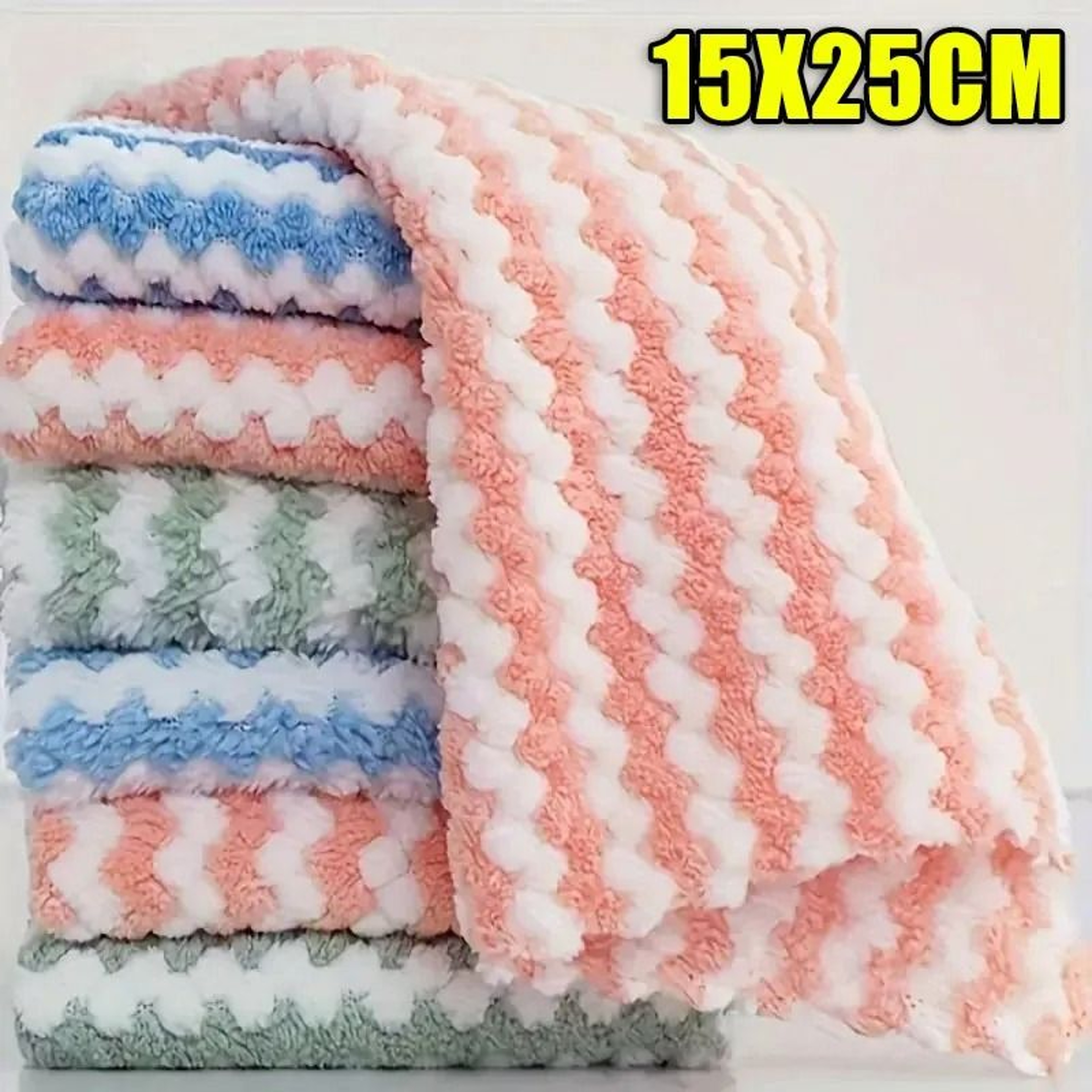Super Absorbent Coral Fleece Dishcloth Fleet 6