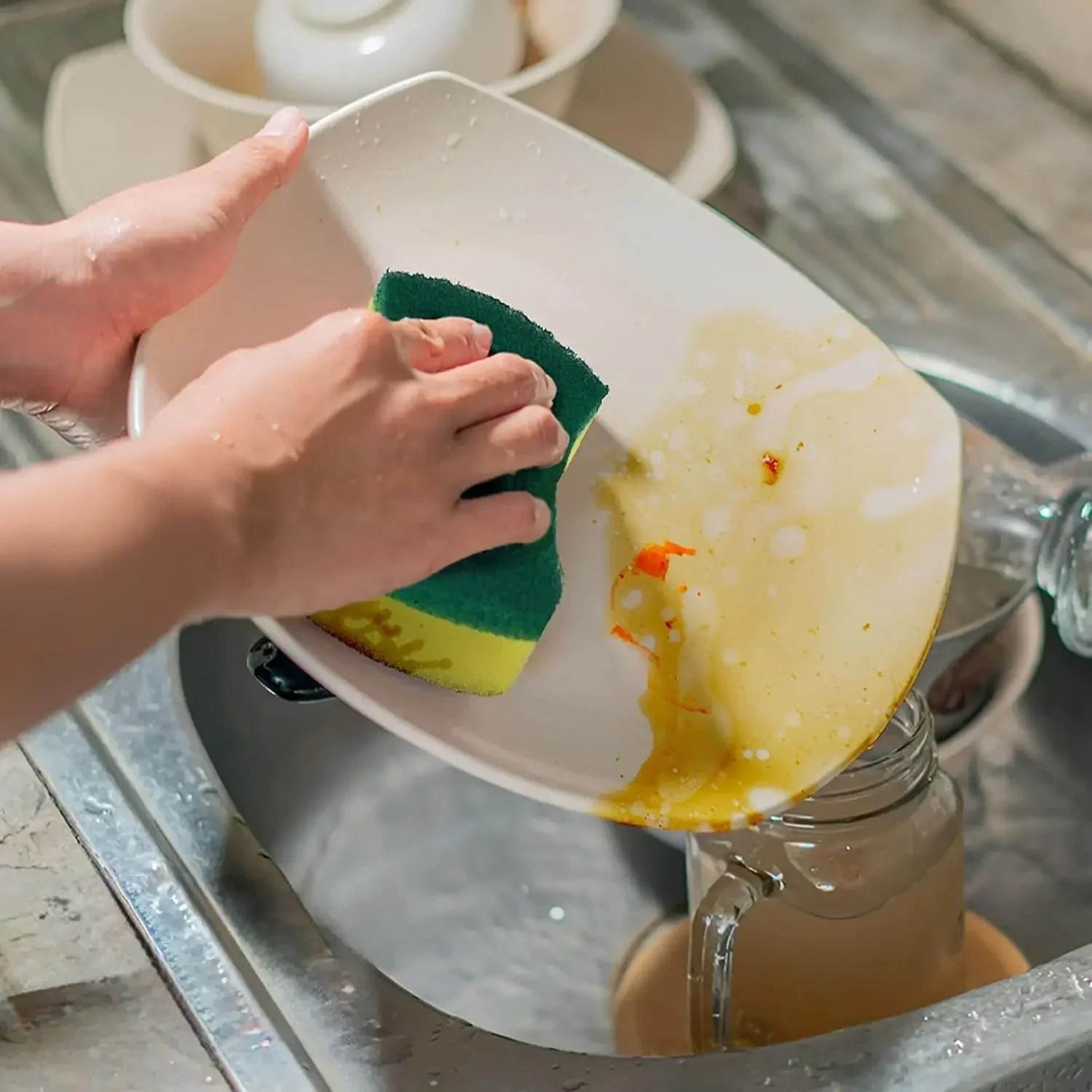 DualTexture Kitchen Scouring And Dishwashing Sponge Fleet 1