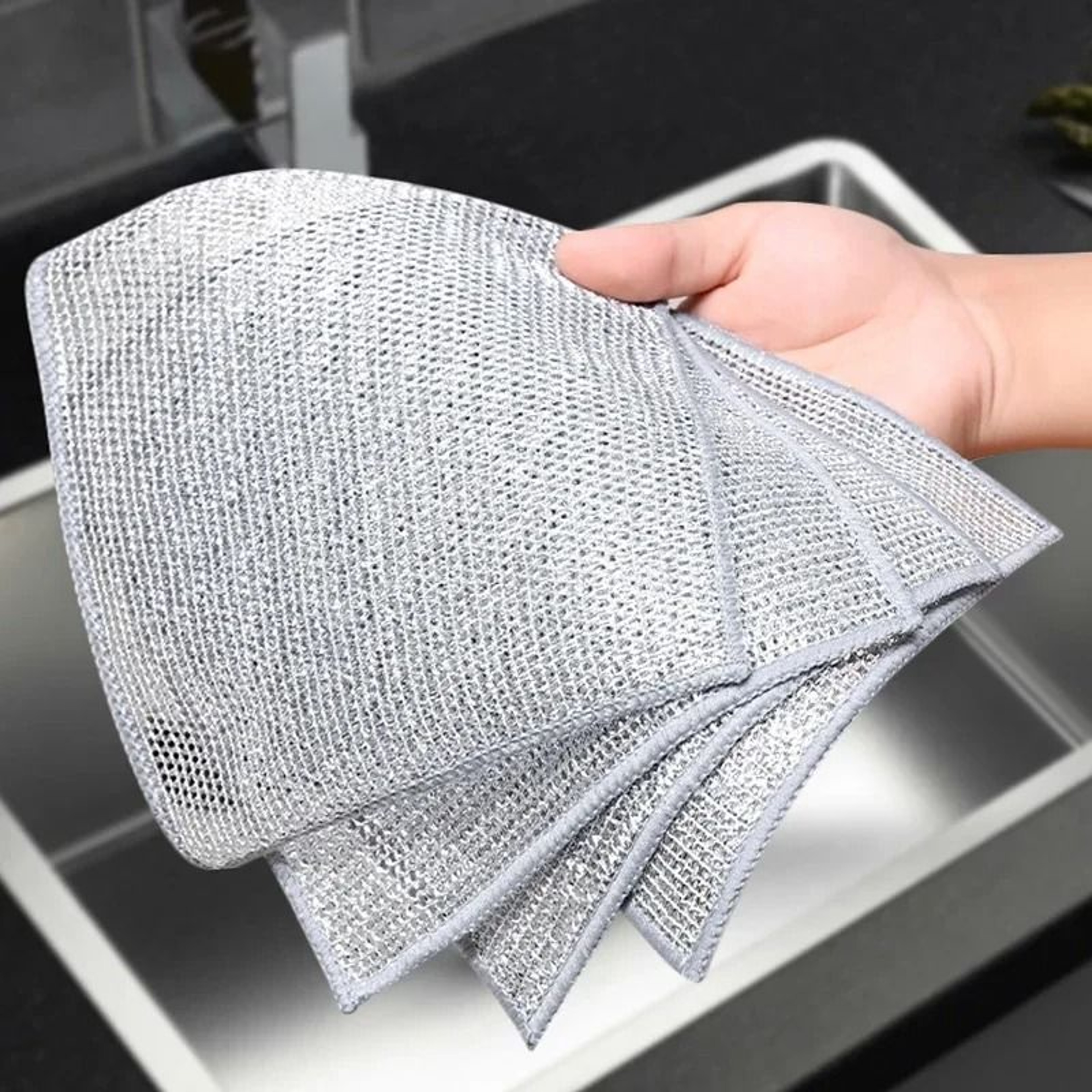 HeavyDuty Steel Wire Mesh Kitchen Dishcloths 2