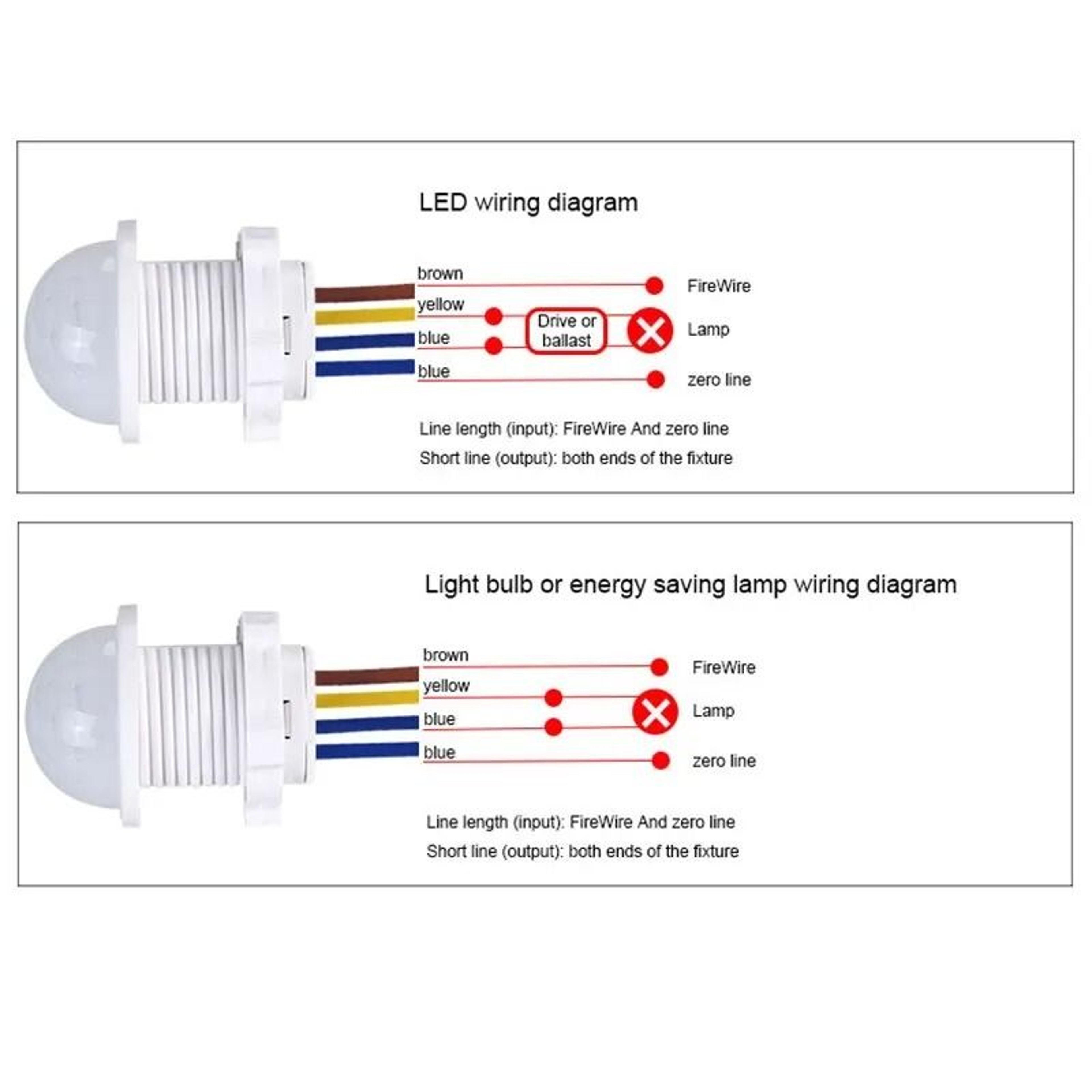 2Pack Smart PIR Infrared Body Motion Sensor Switches 2
