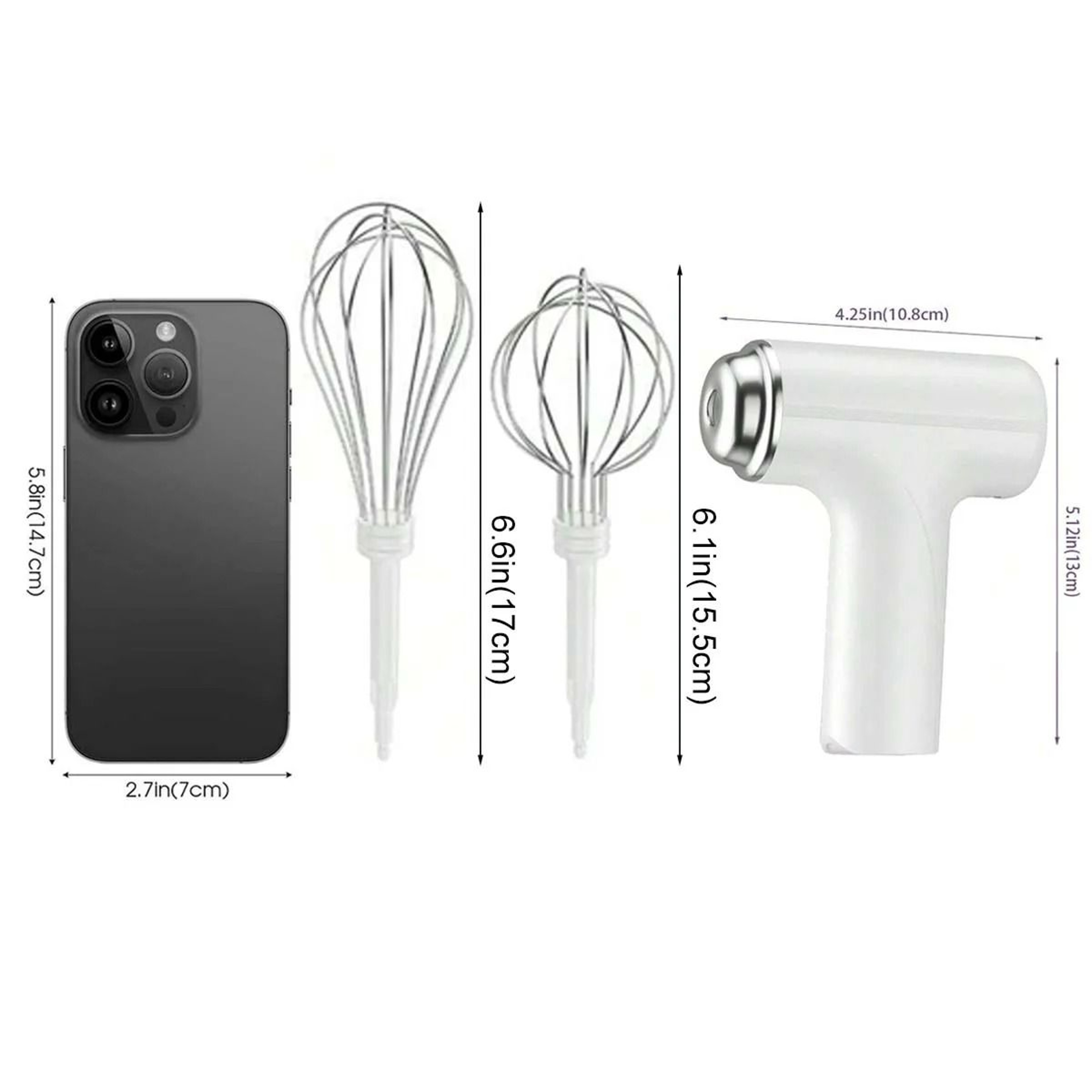Wireless Handheld 3Speed Electric Food Mixer And Cream Whipper 2