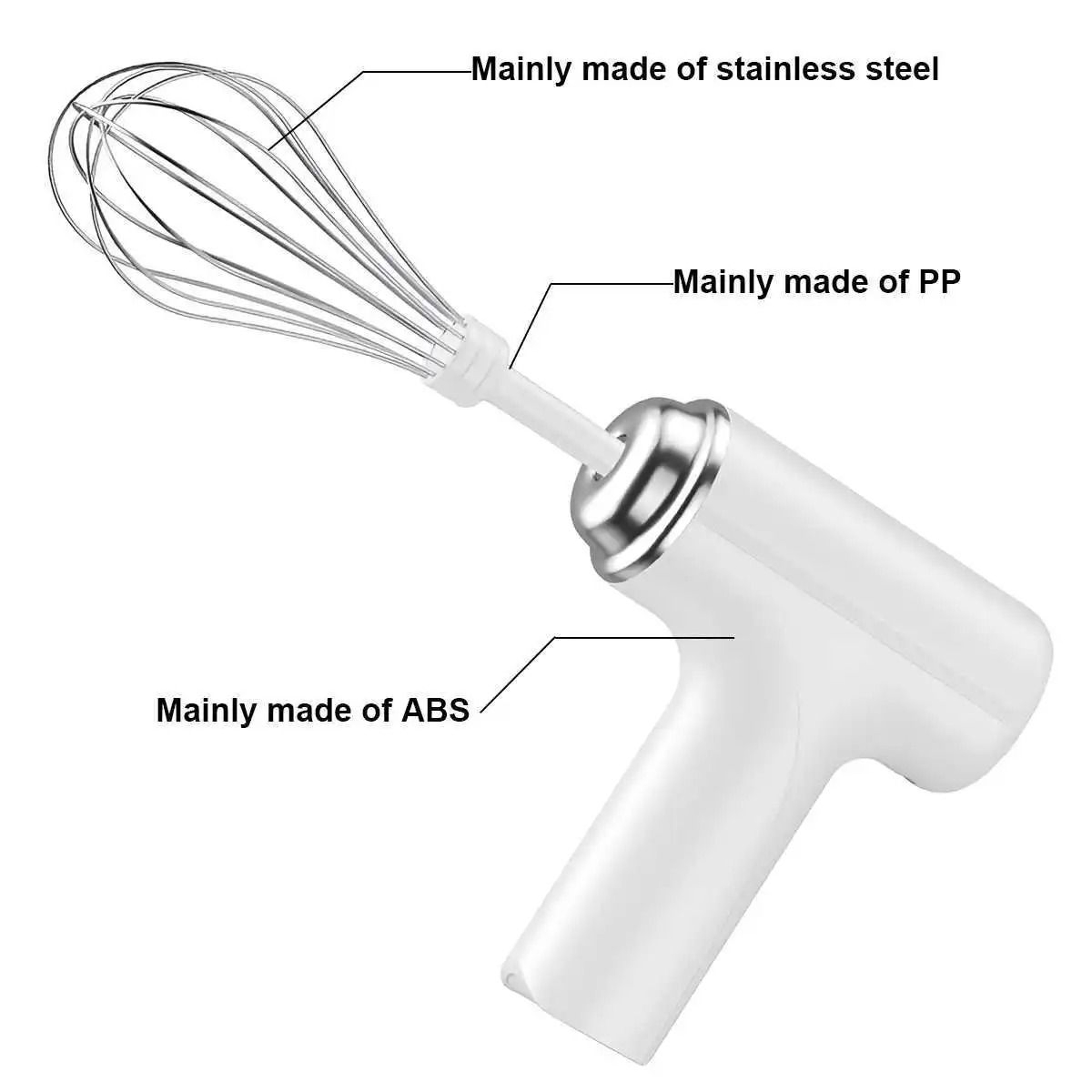 Wireless Handheld 3Speed Electric Food Mixer And Cream Whipper 4