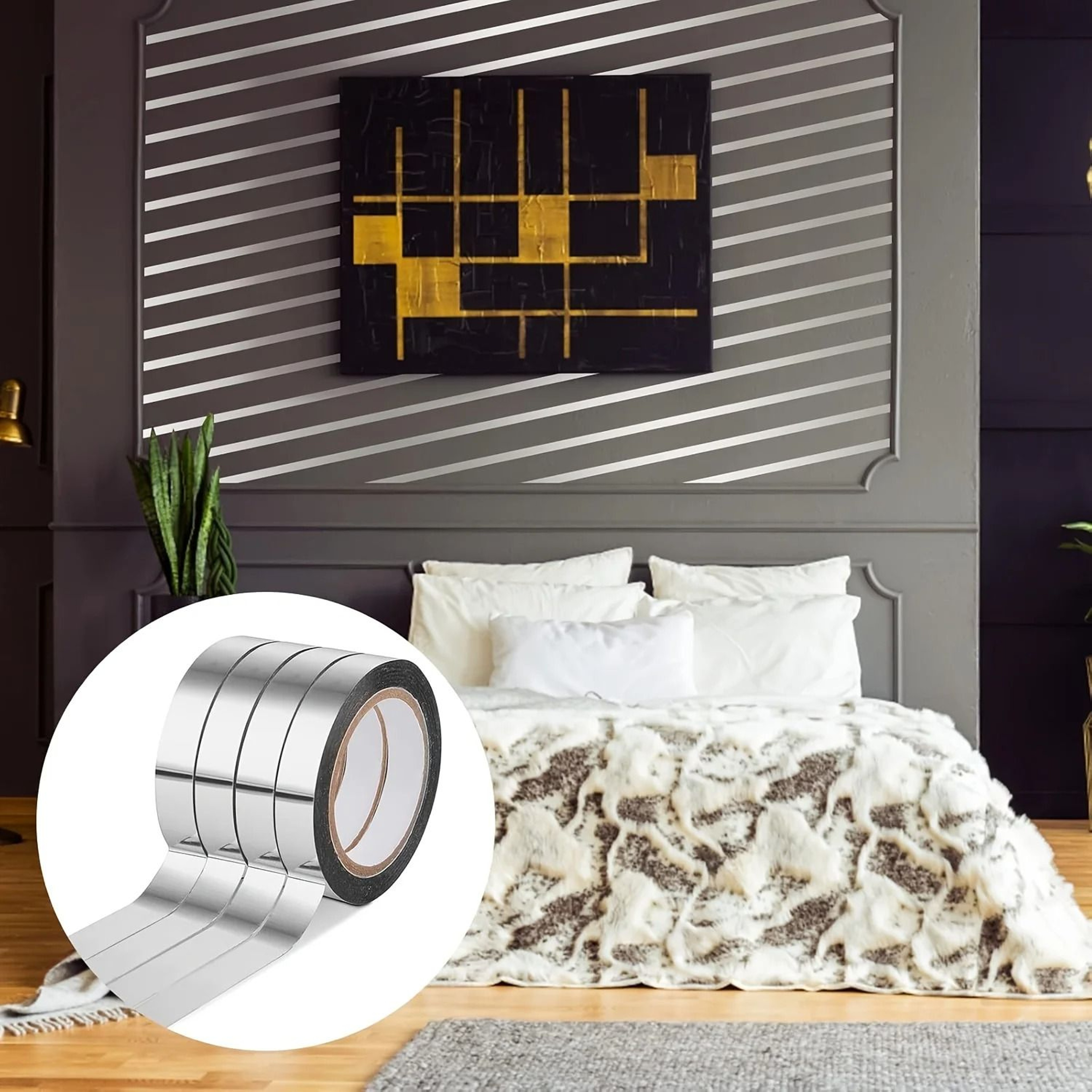 Metallic Silver Mirror Tape 3