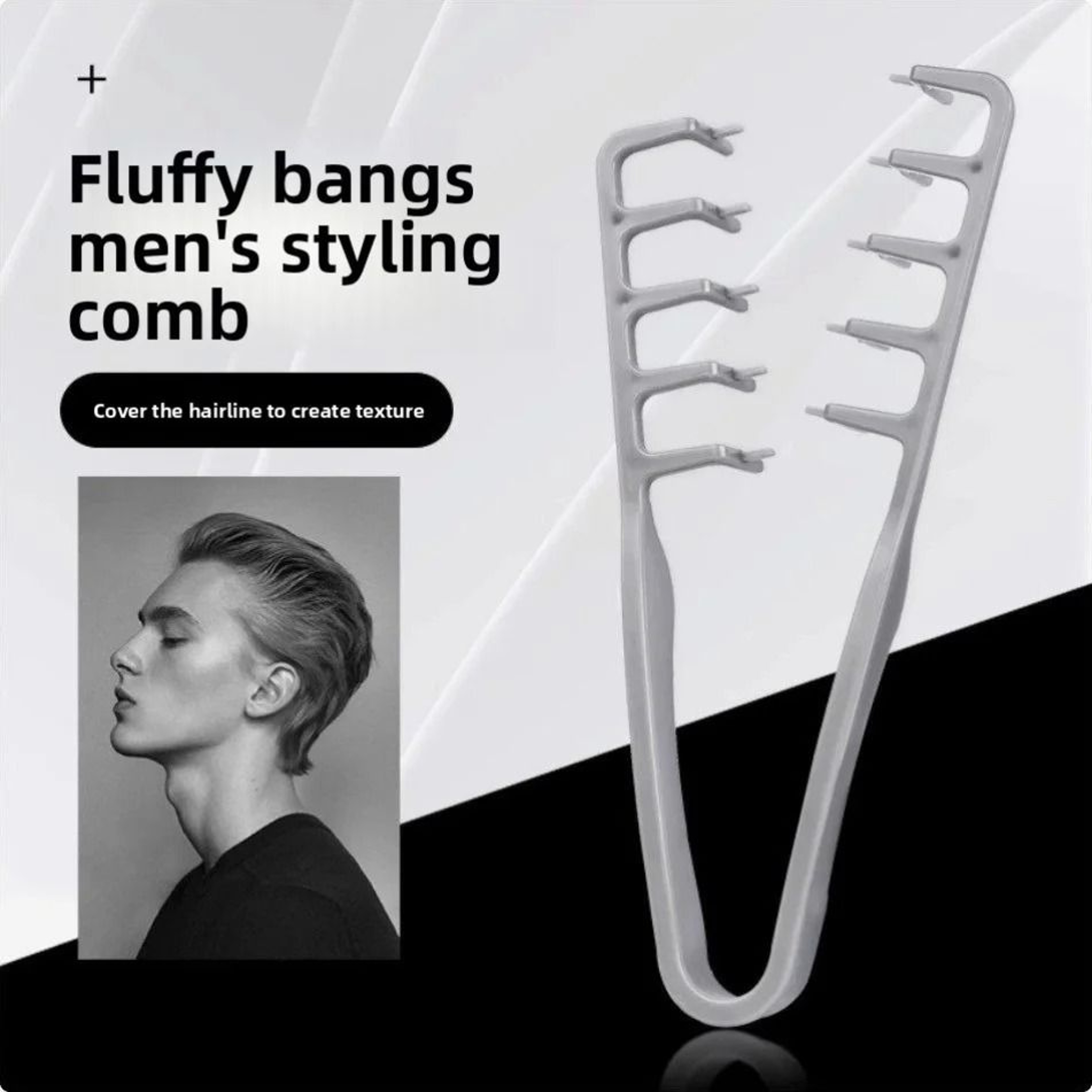 2Piece Mens Professional Pompadour And Texture Styling Combs 4