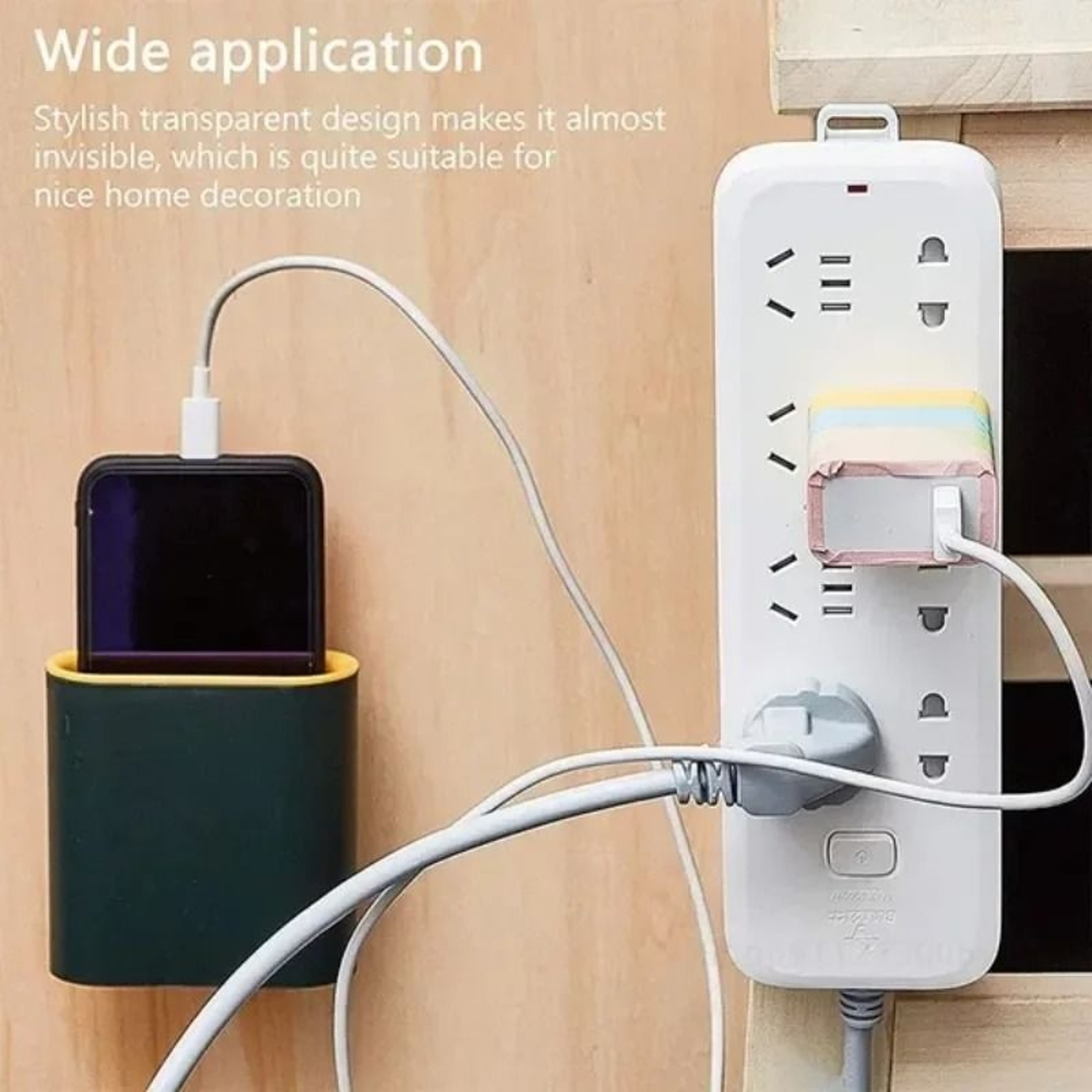 DoubleSided Adhesive Wall Hooks And Plug Socket Holders 3