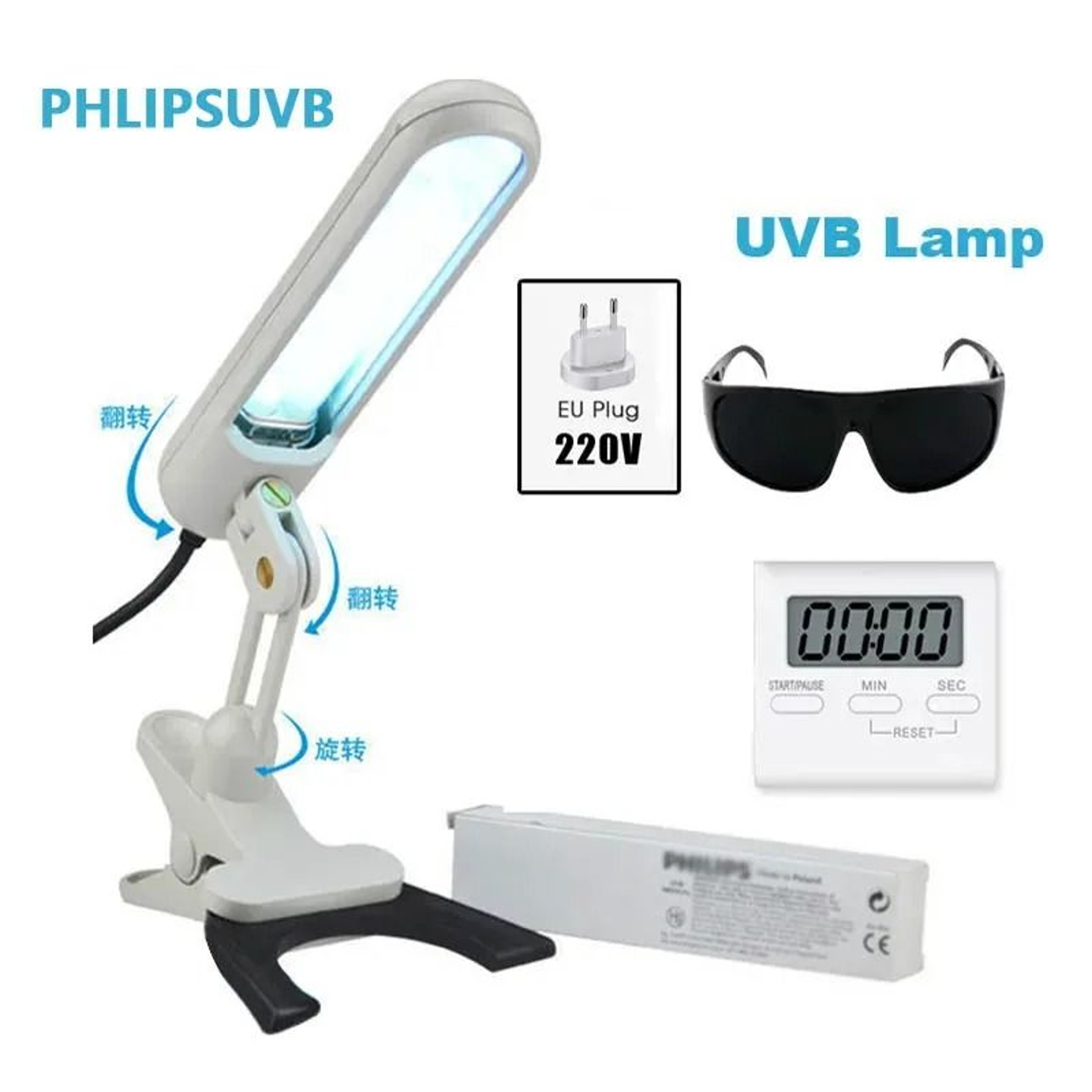 Professional Narrowband UVB 311nm Phototherapy Lamp  Chronic Skin Treatment System 8