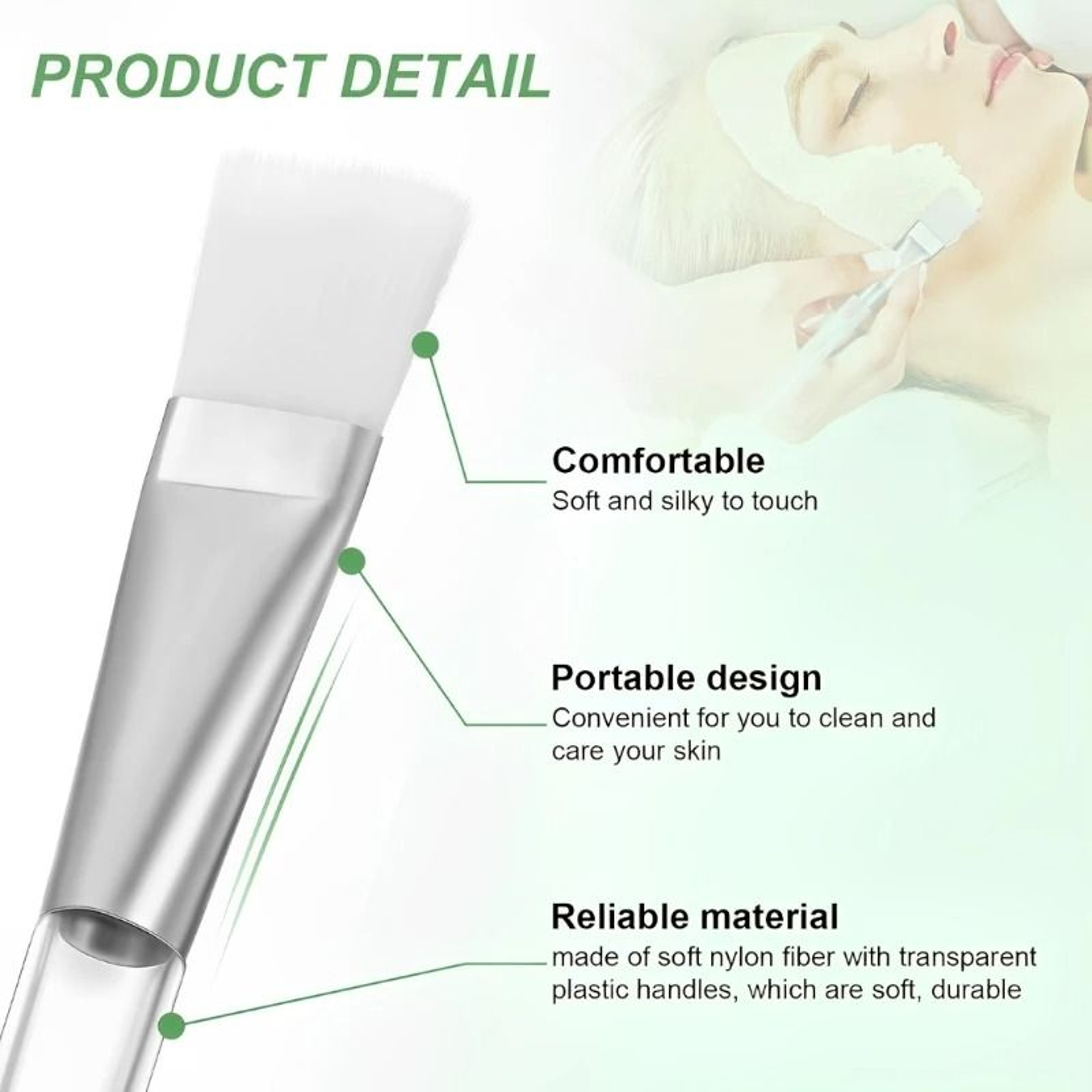 12Piece Transparent Crystal Rod Facial Mask Brush Set 4
