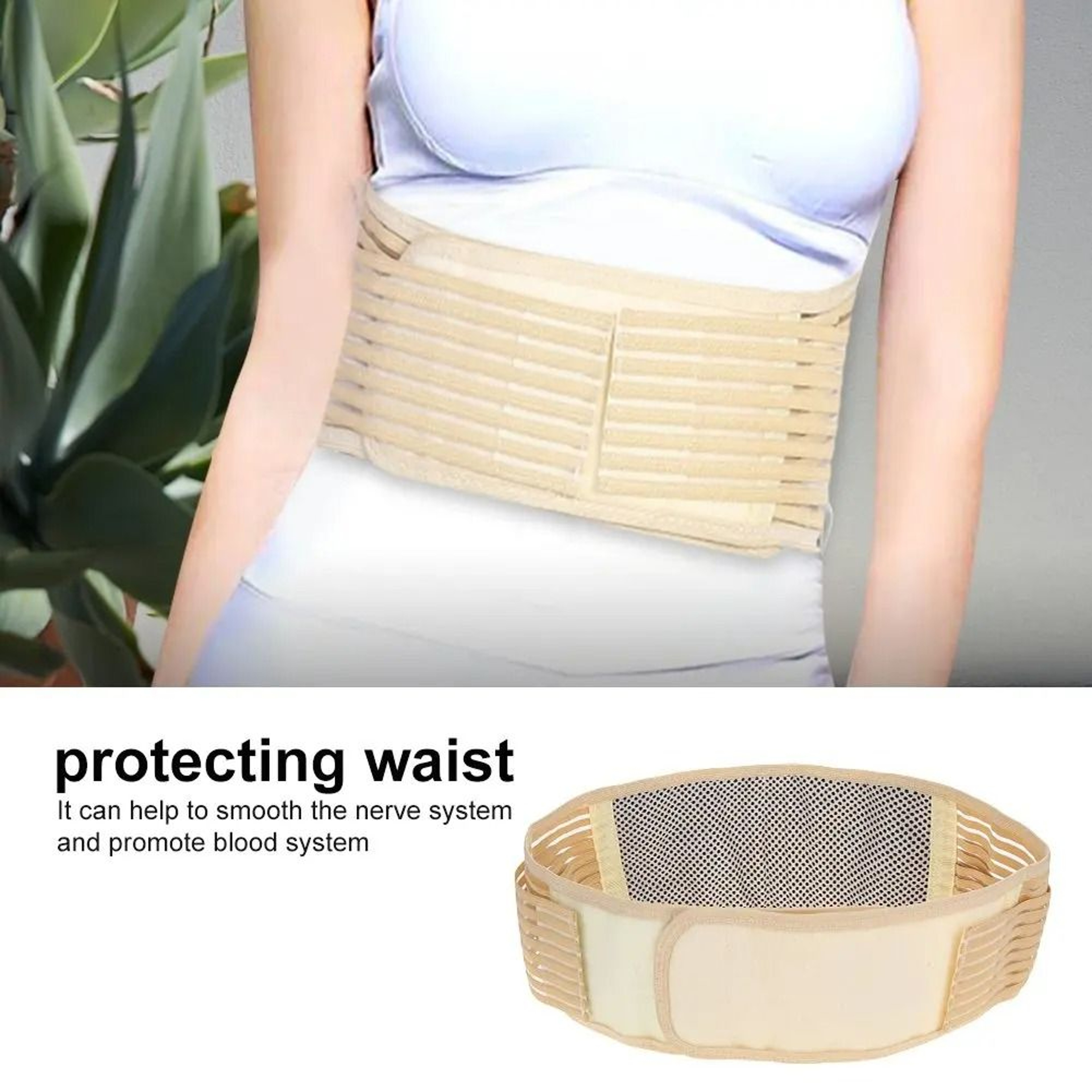 Self Heating Lumbar Support Belt With Anti Fatigue Spine Injury Prevention 2