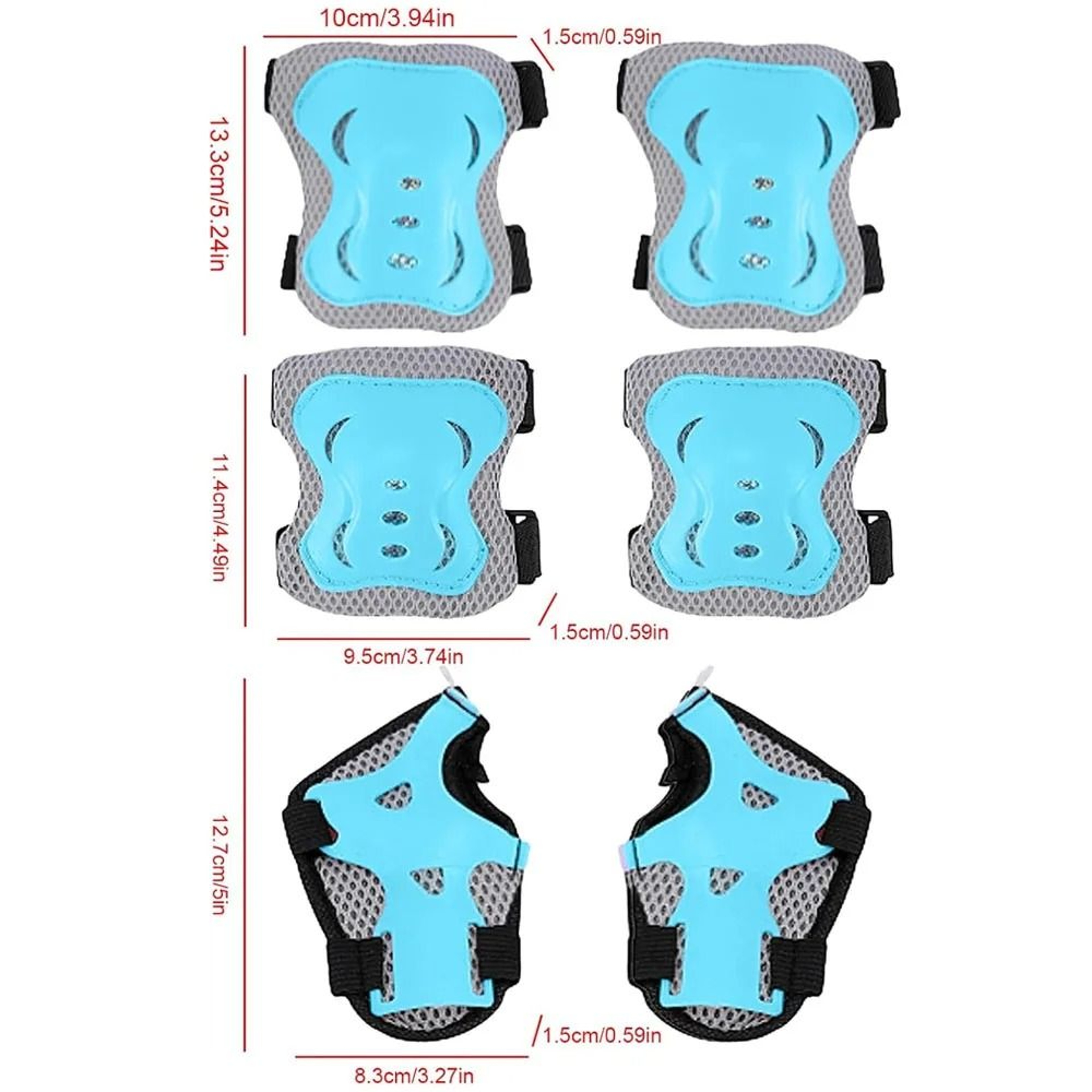 6in1 Kids Protective Gear Set Knee Pads Elbow Pads And Wrist Guards 1