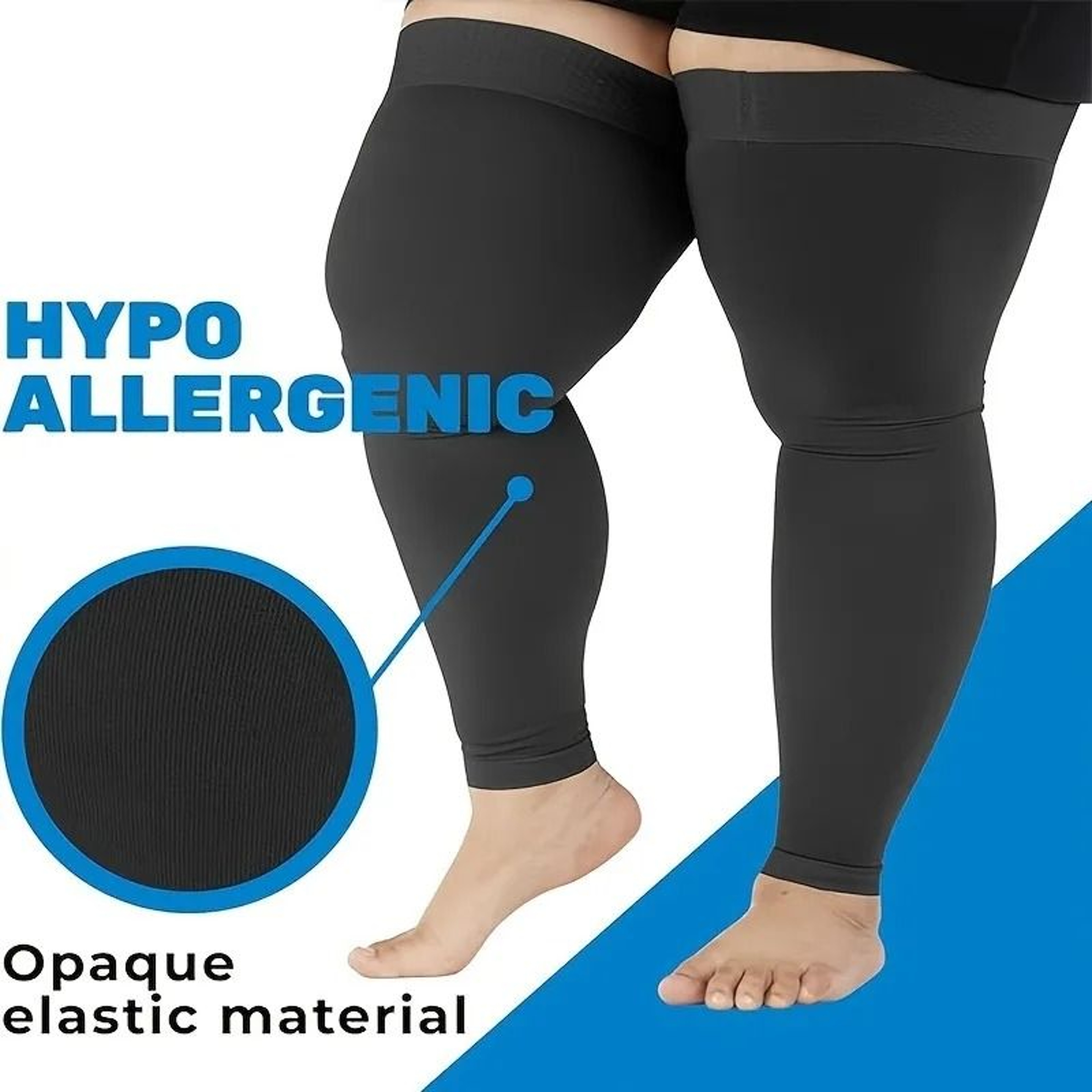 Oversized Sports Compression KneeHigh Socks Sizes 2XL To 7XL Pack 1