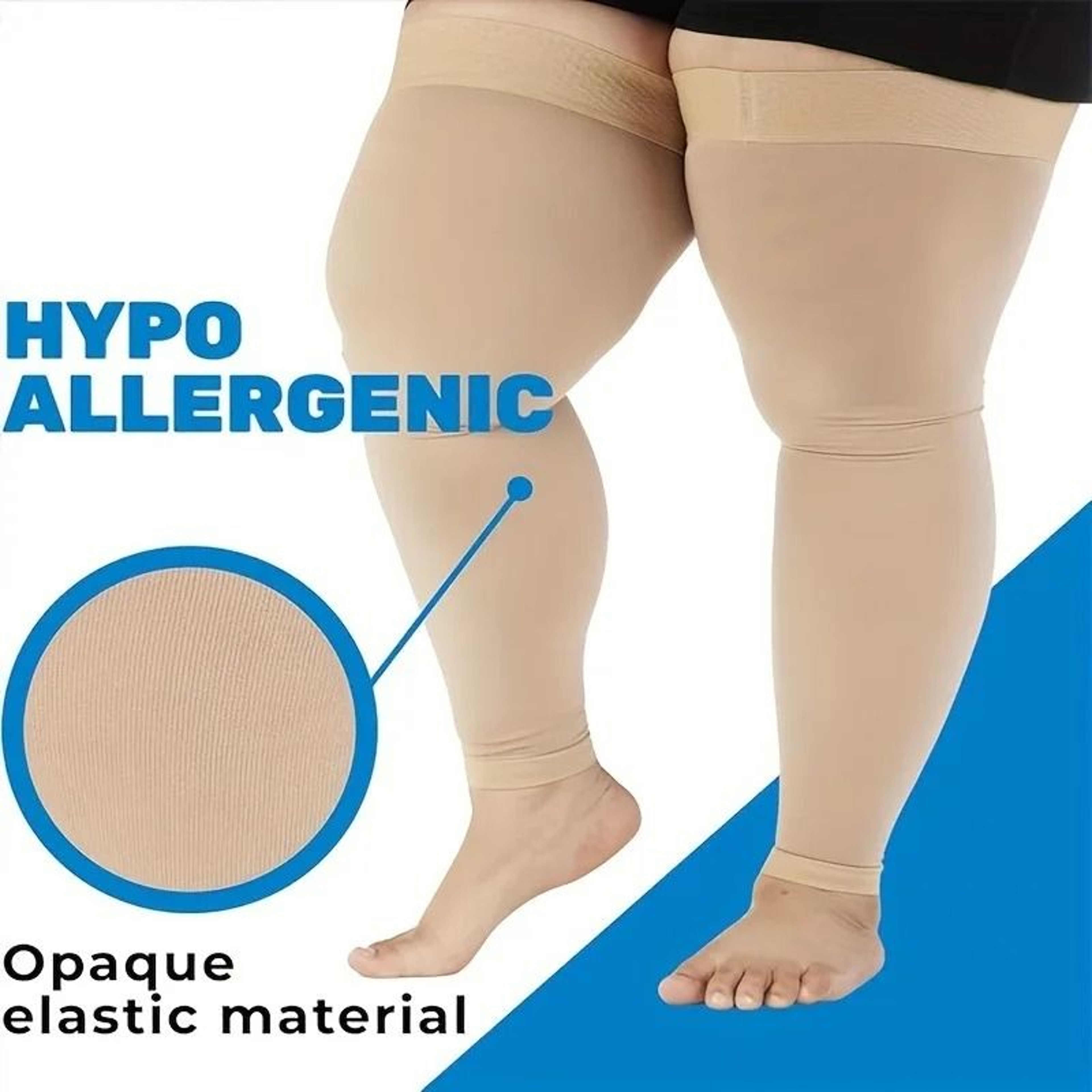 Oversized Sports Compression KneeHigh Socks Sizes 2XL To 7XL Pack 3