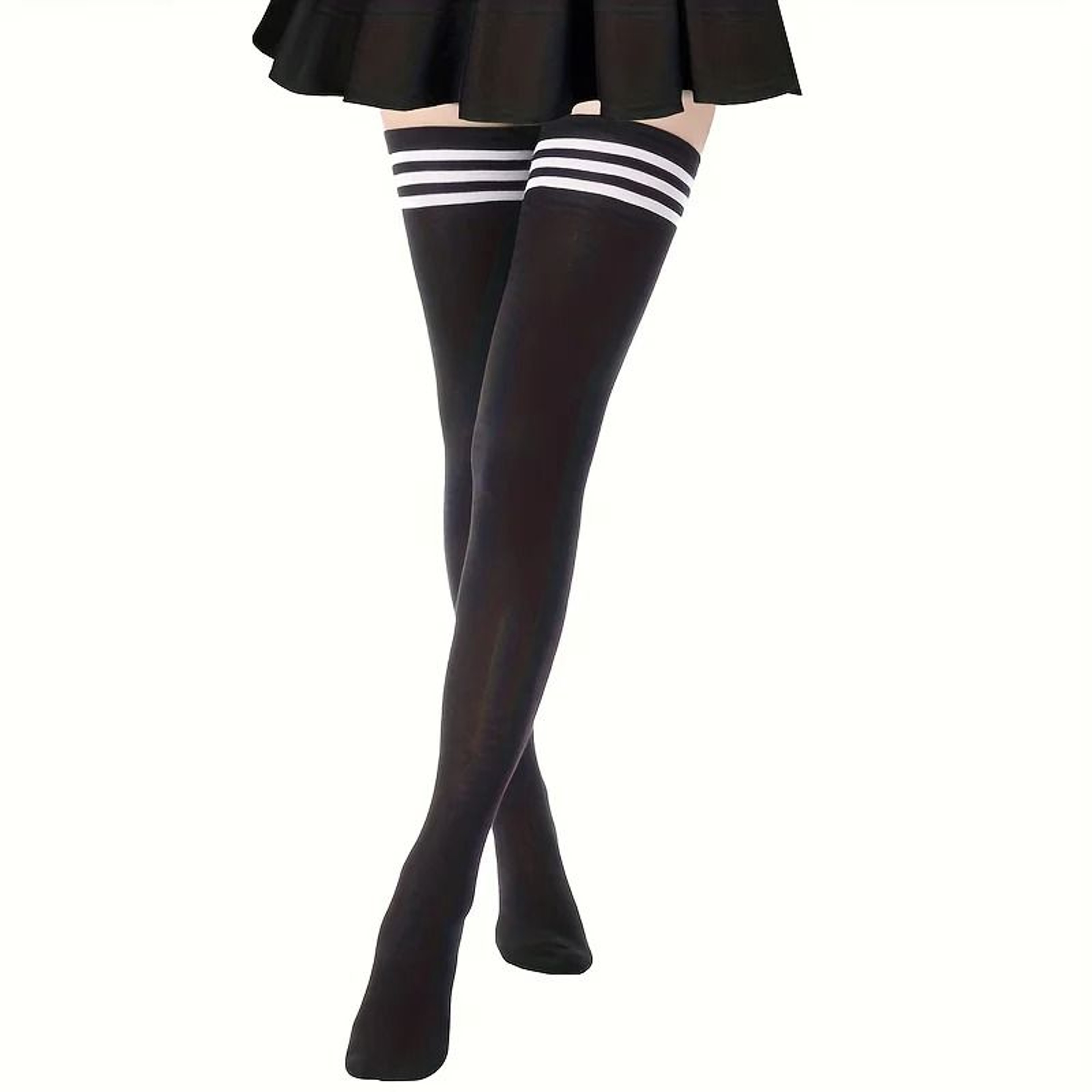 Womens Classic ThreeBar Thigh High Socks 1 Pair Pack 7