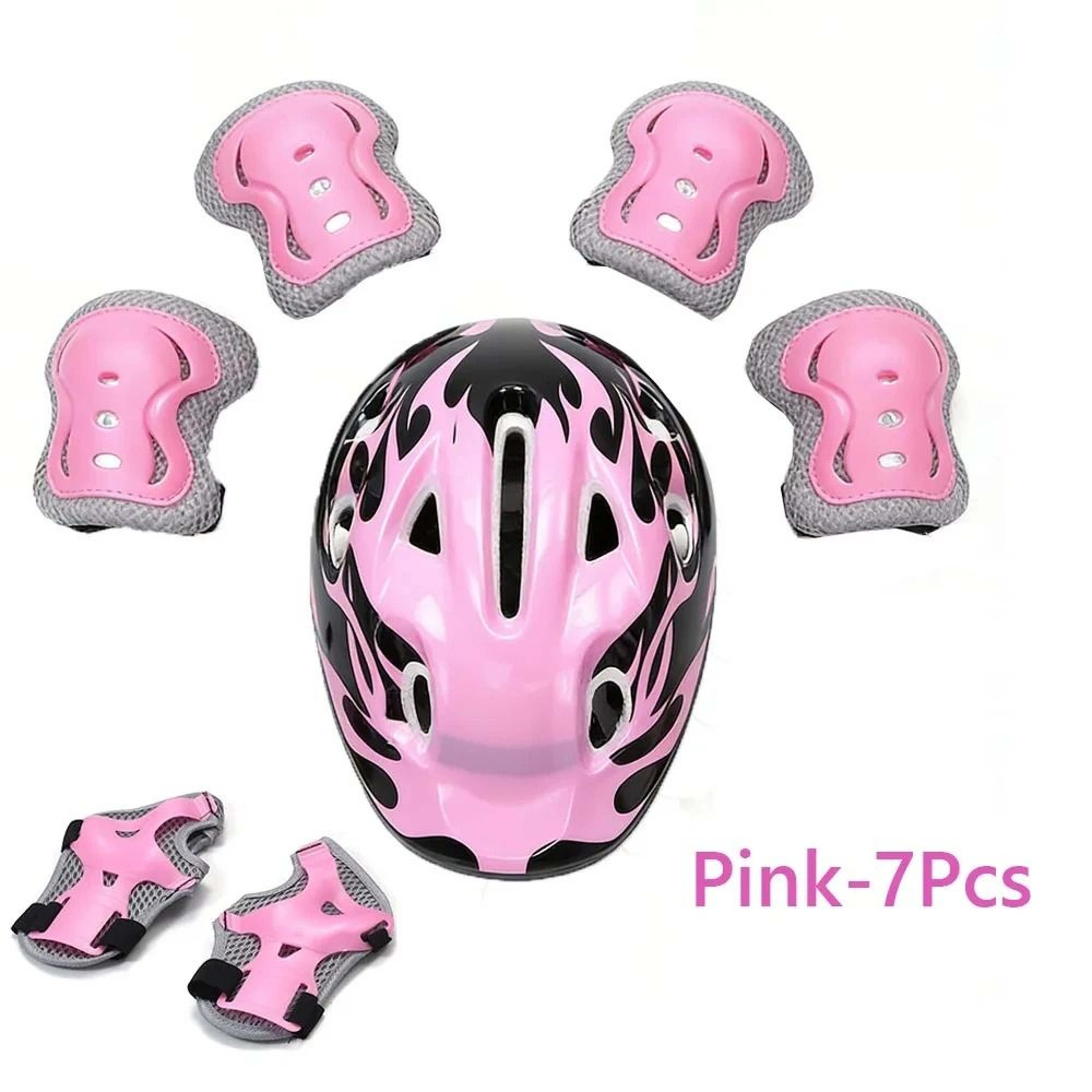 Adjustable Kids Bicycle And Skating Safety Helmet Protective Gear Set 10