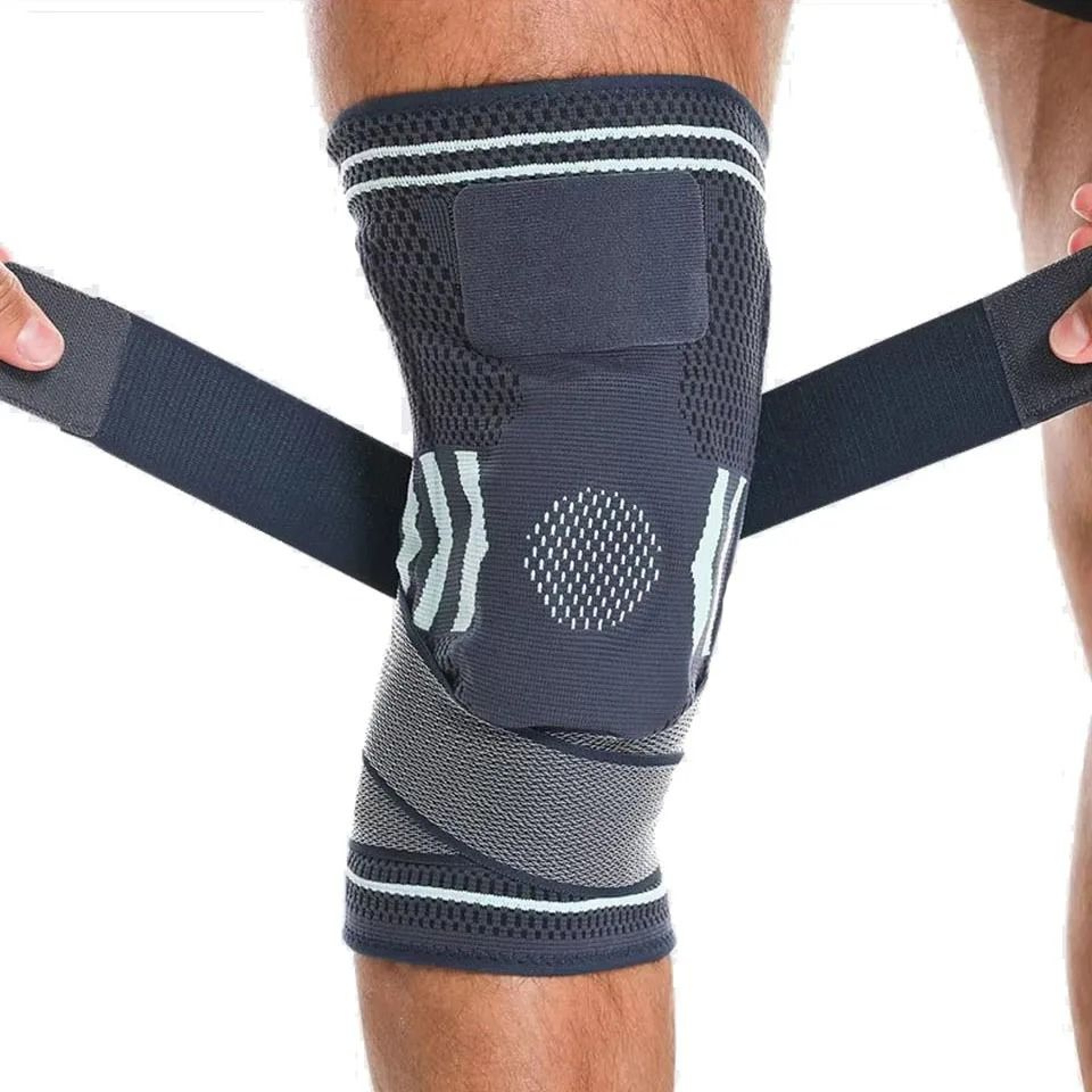 AOLIKES Patella Knee Brace With Dual Tendon Support Straps And Silicone Gel Pad 2