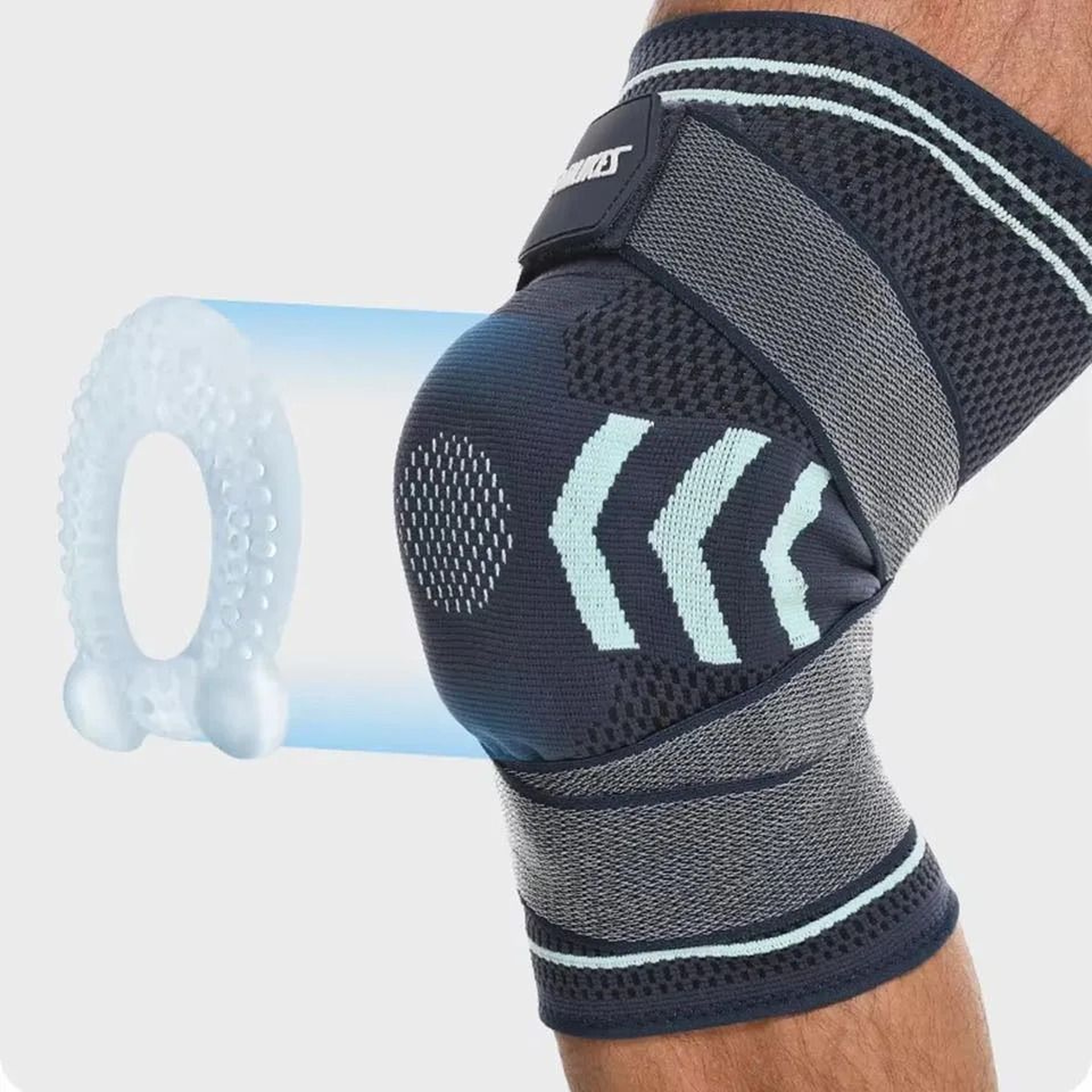 AOLIKES Patella Knee Brace With Dual Tendon Support Straps And Silicone Gel Pad 4