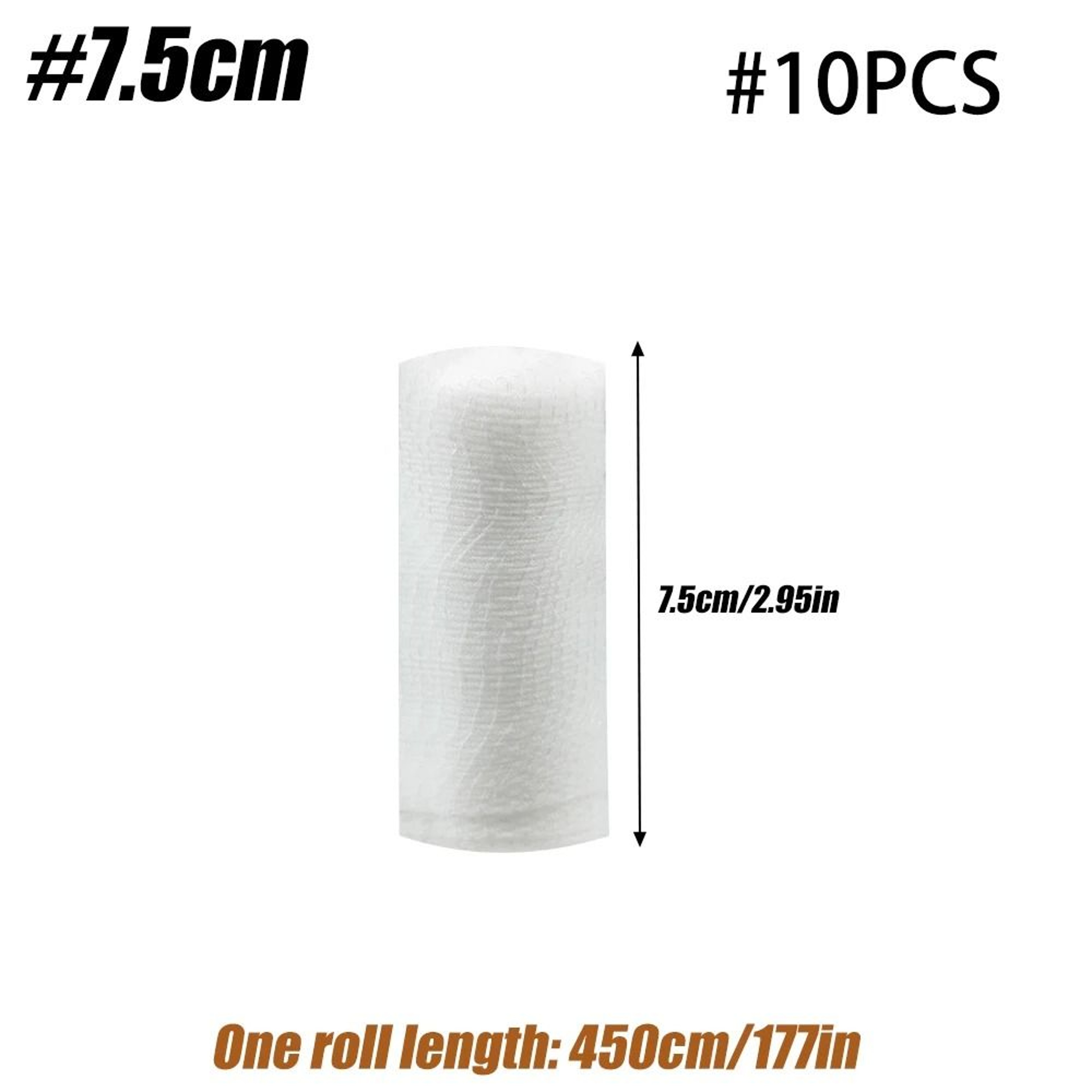 10 Rolls Gauze Bandage Roll With Tape For First Aid Wound Care 6