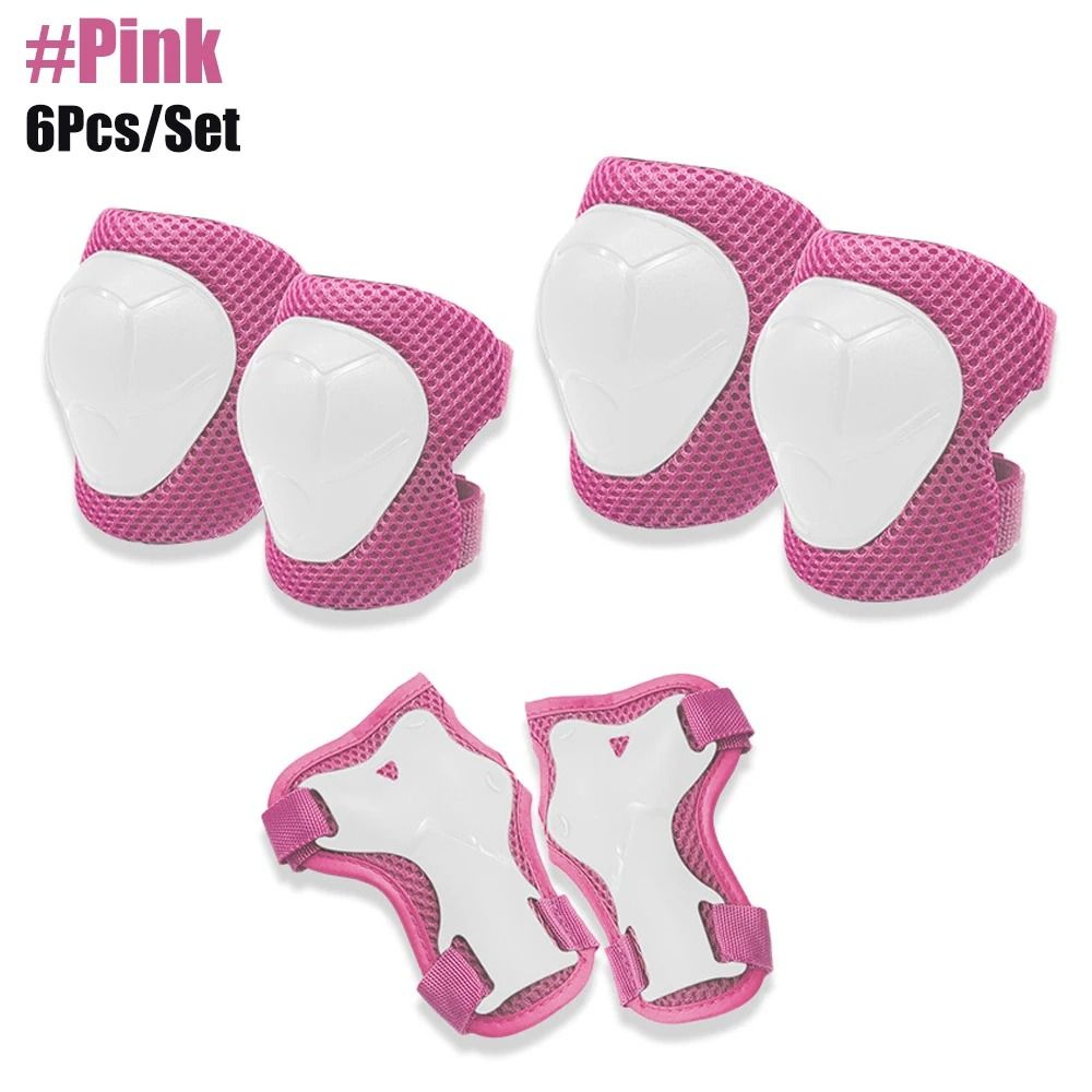 6PCS Kids Protective Gear Set With Knee Pads Elbow Pads  Wrist Guards 7