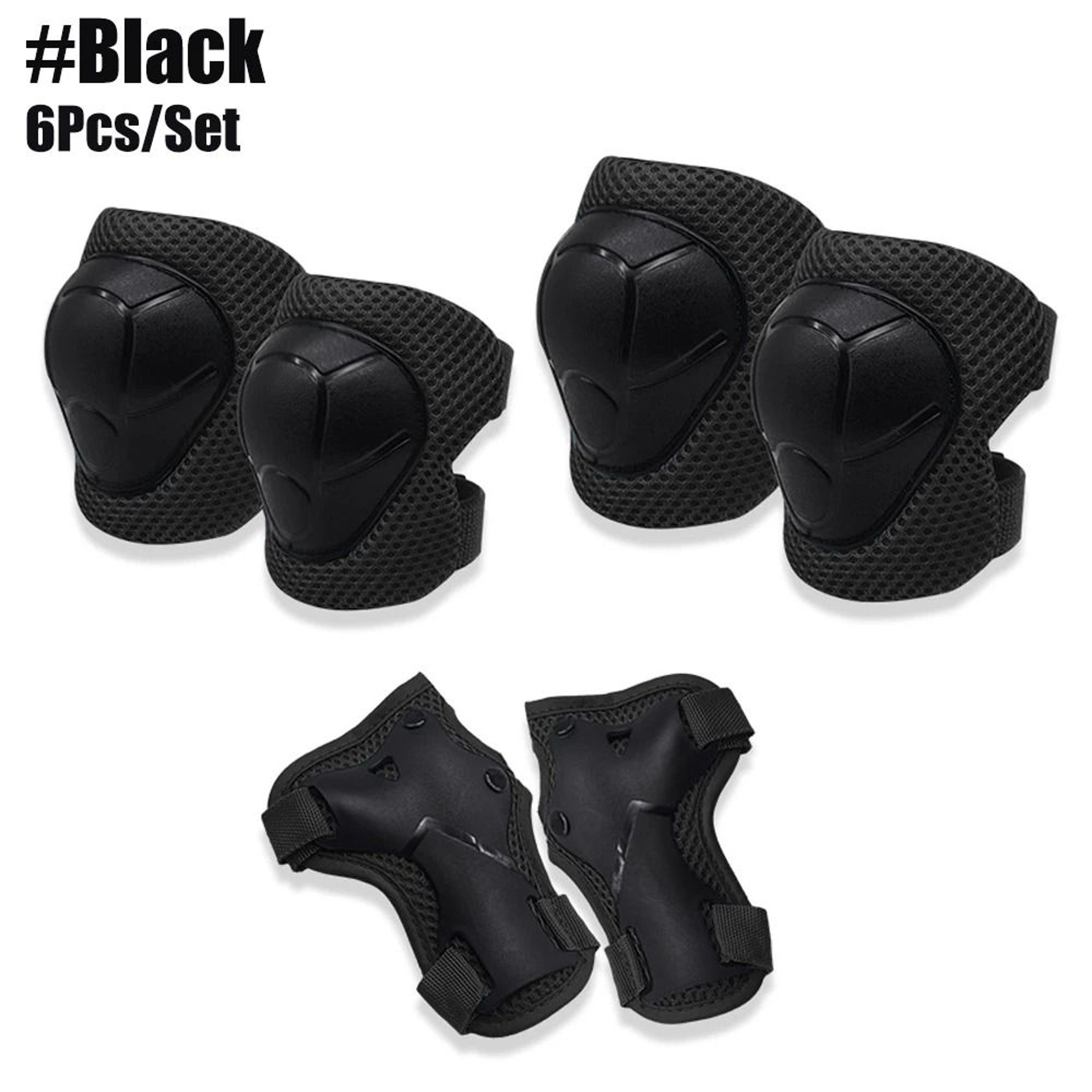 6PCS Kids Protective Gear Set With Knee Pads Elbow Pads  Wrist Guards 8