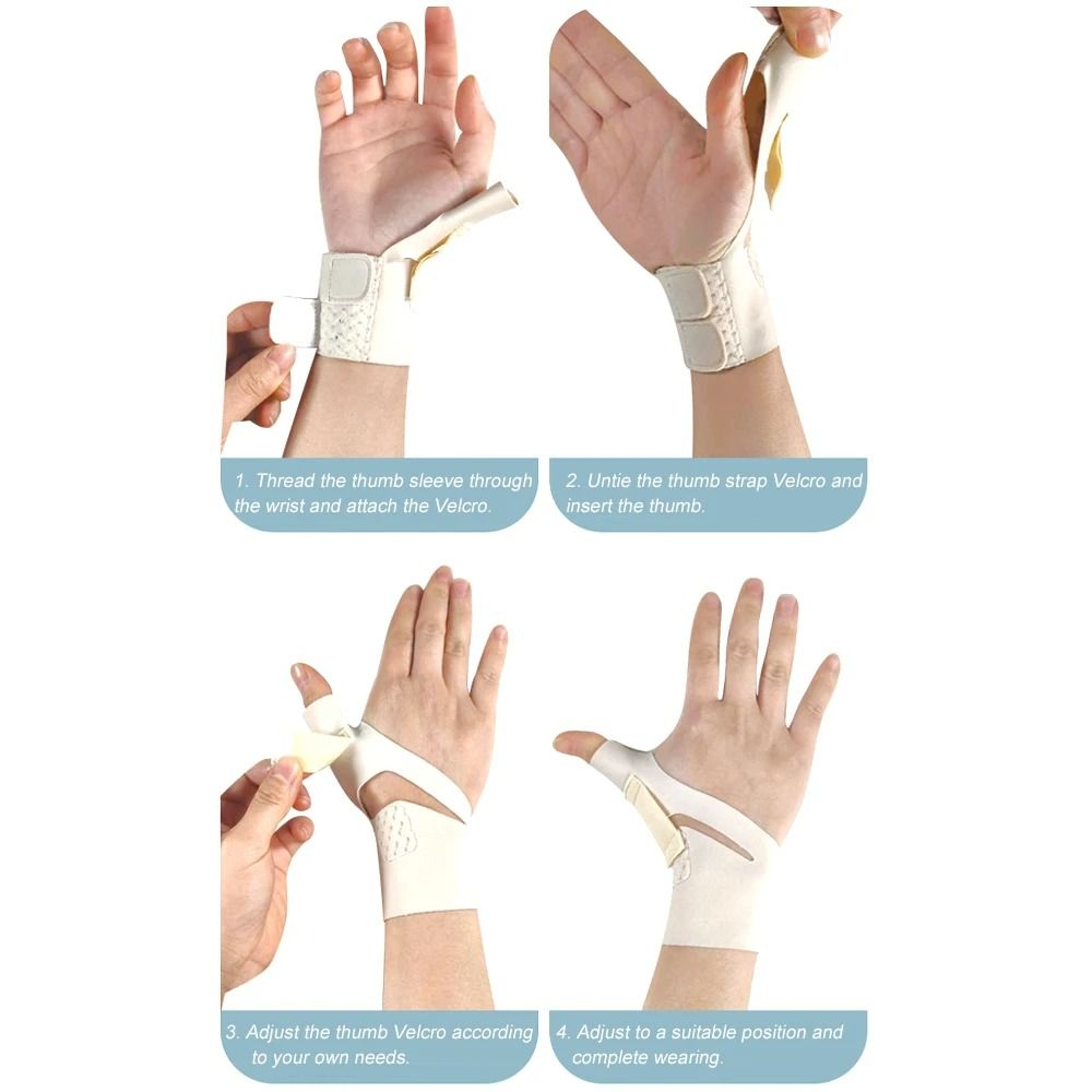 Premium Adjustable Thumb Spica Splint For Arthritis  Tendonitis Relief 3