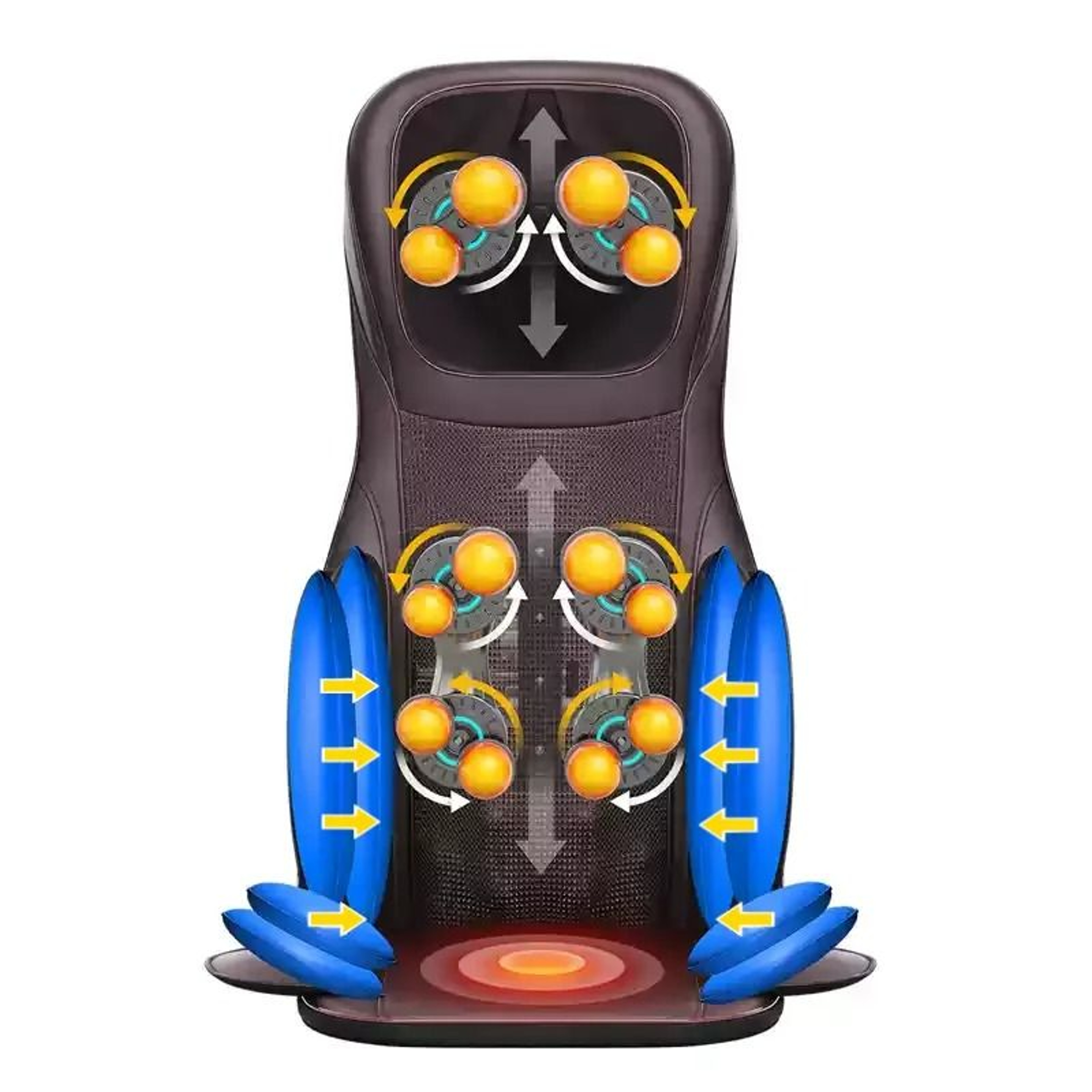 Professional Airbag Upgrade Shiatsu Massage Chair Pad  3D Kneading Heat  Spinal Decompression 7