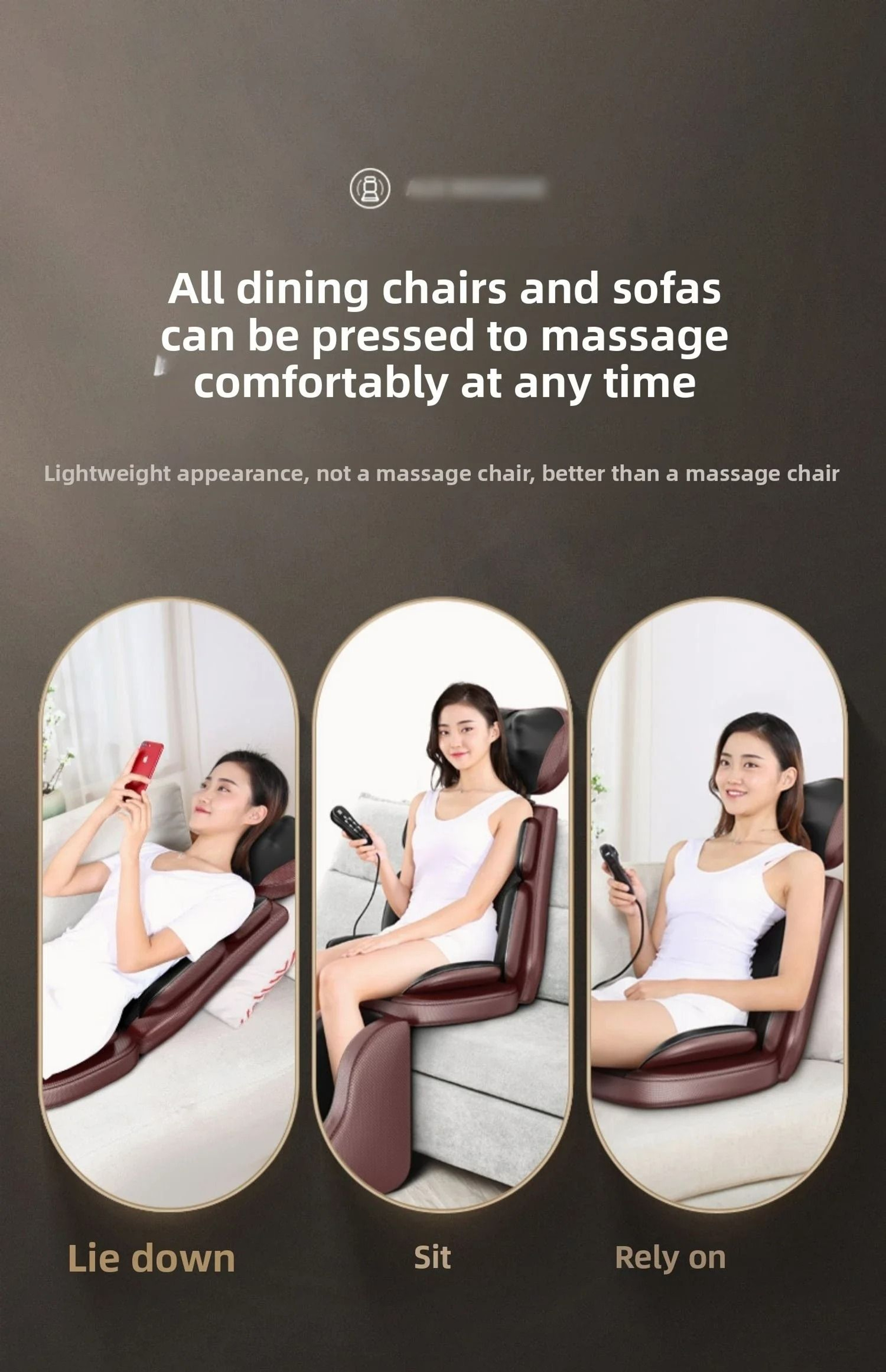 Adjustable FullBody Shiatsu Massage Chair Pad  DeepTissue Kneading  Heat Therapy 4