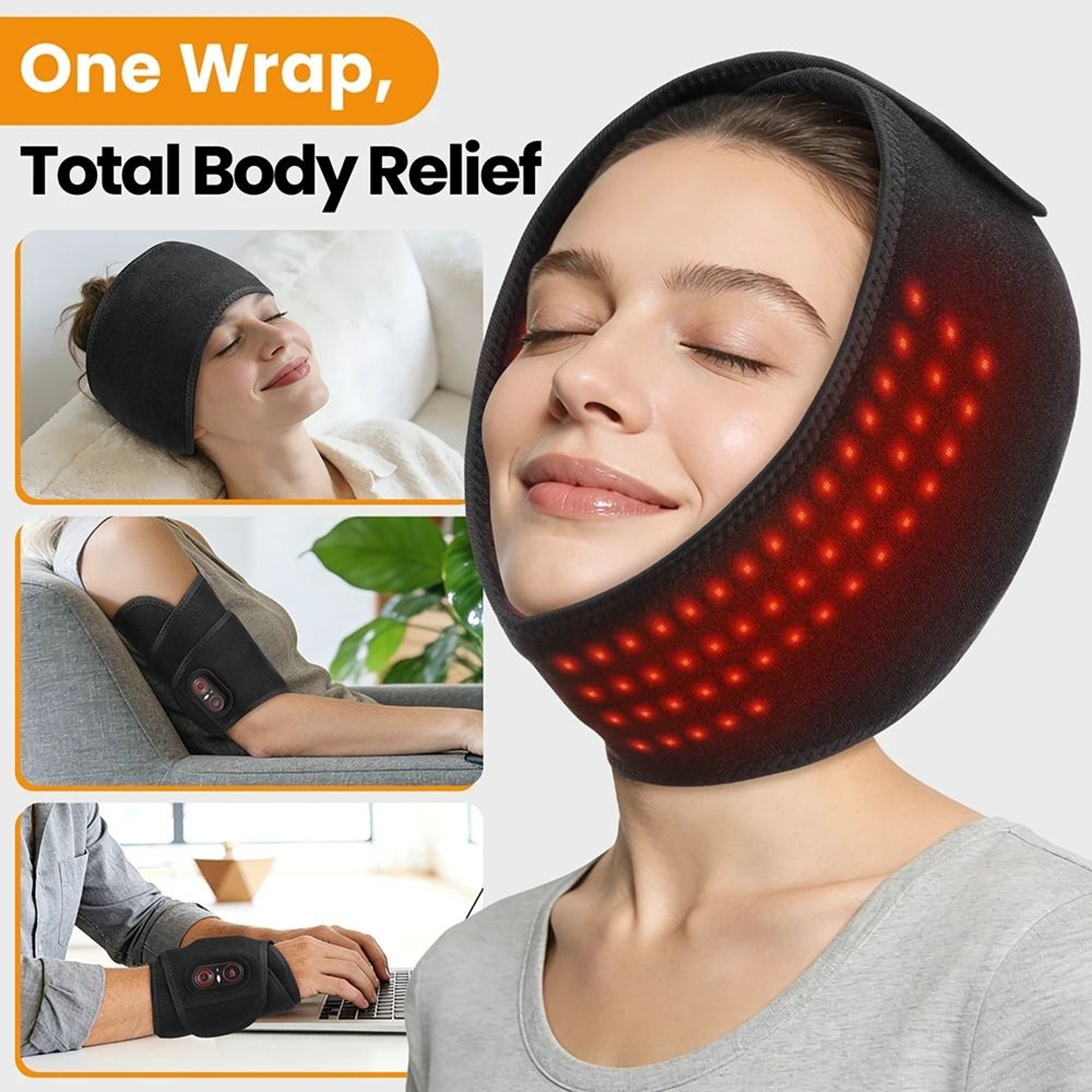 660nm LED Face Mask  LargePanel Therapymassa 2