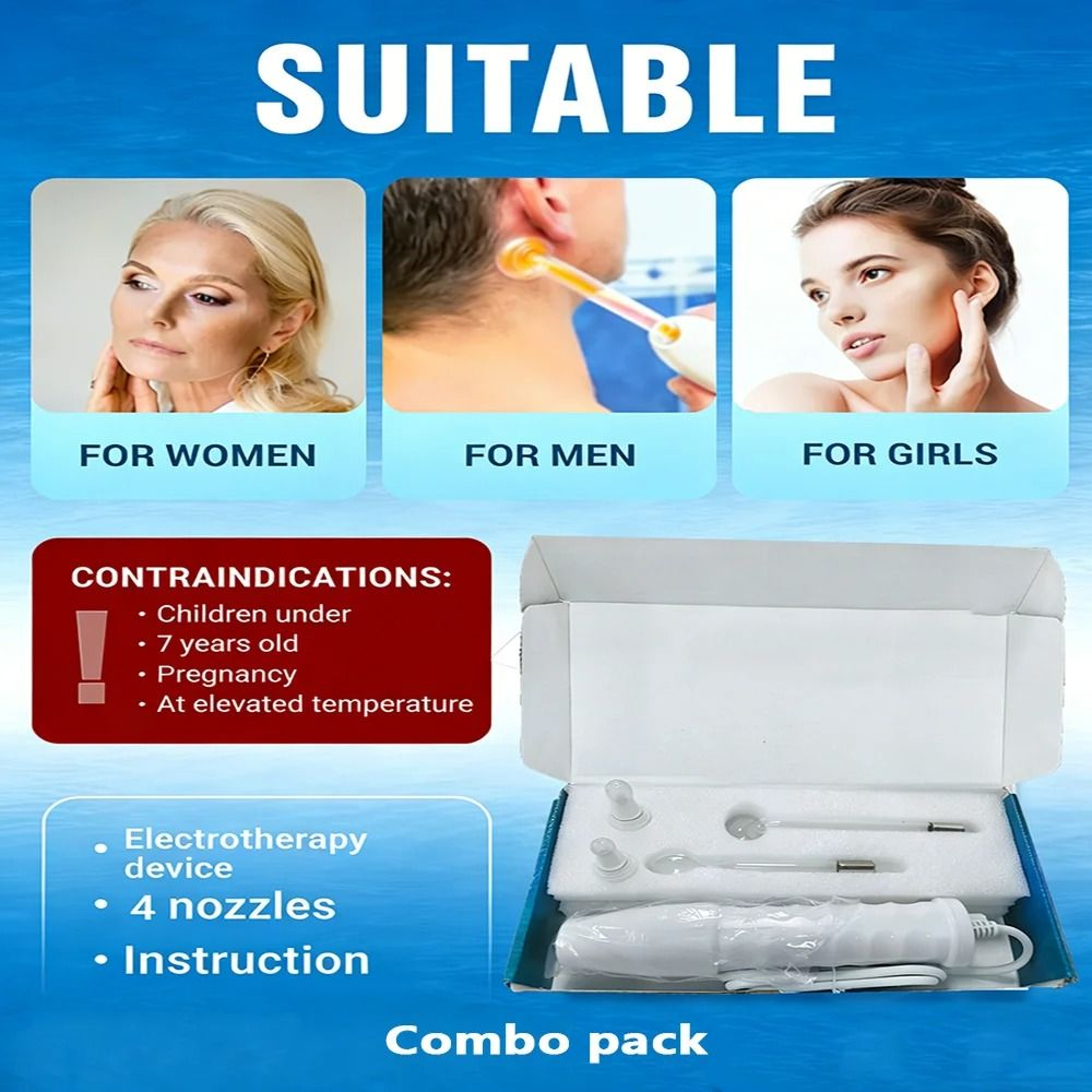 4in1 High Frequency Electrotherapy Facial Wand  Skin Care Machine 5