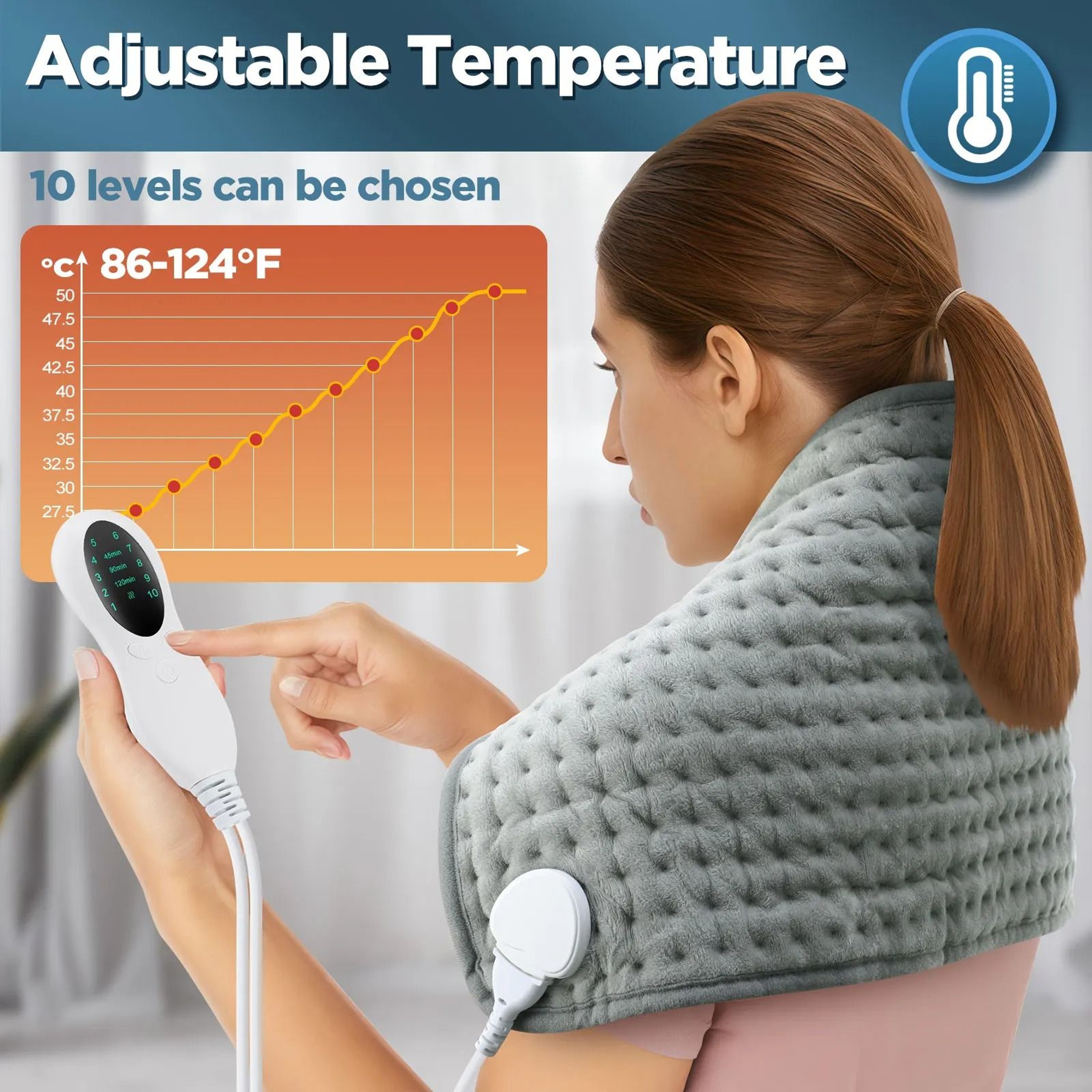 Electric Heating Pad Blanket For Office Home  Travel 3