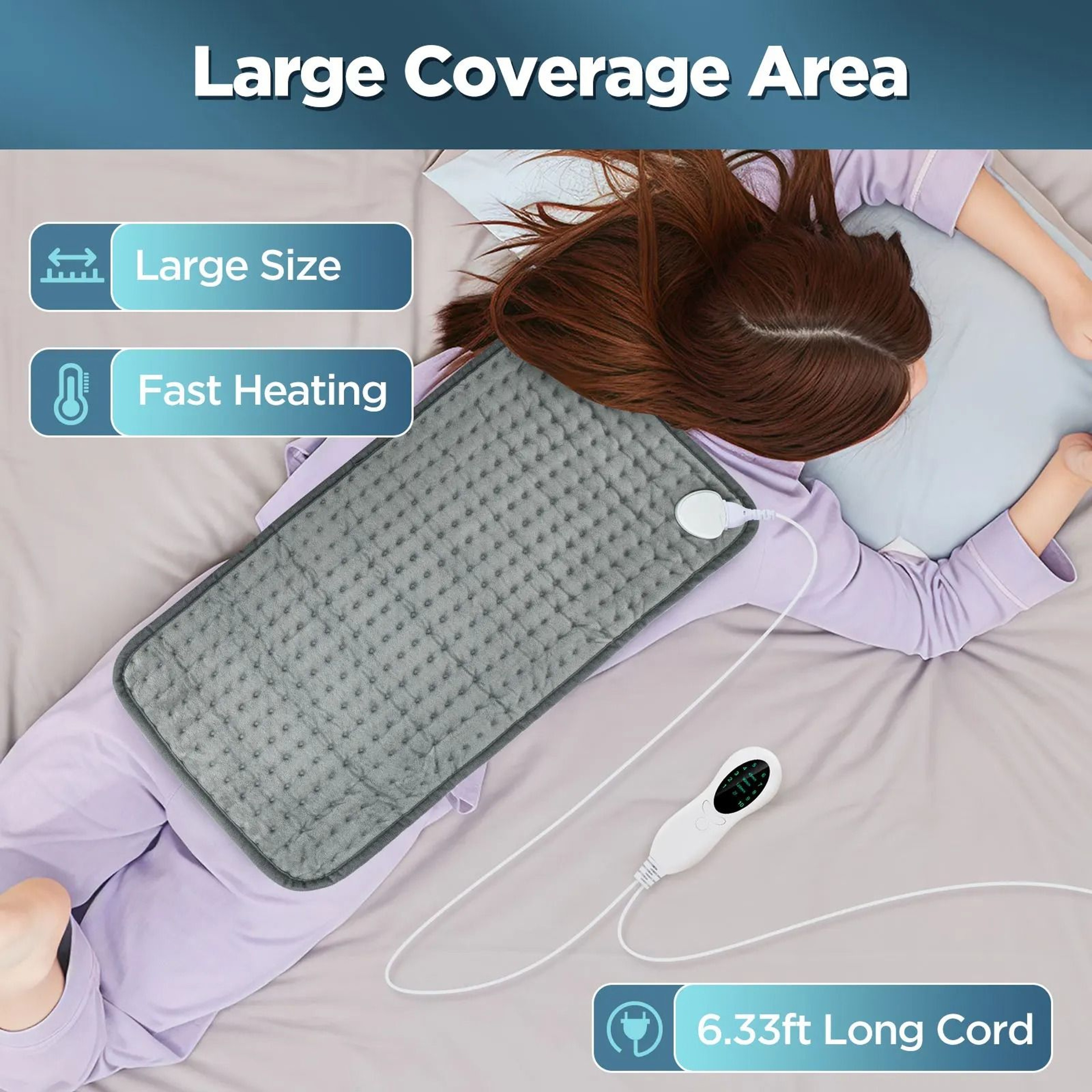 Electric Heating Pad Blanket For Office Home  Travel 4